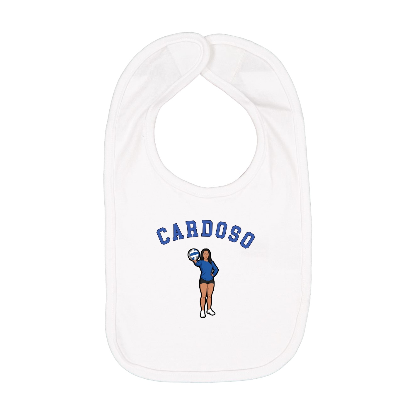 Infant Bib — Shirsey Arch in White