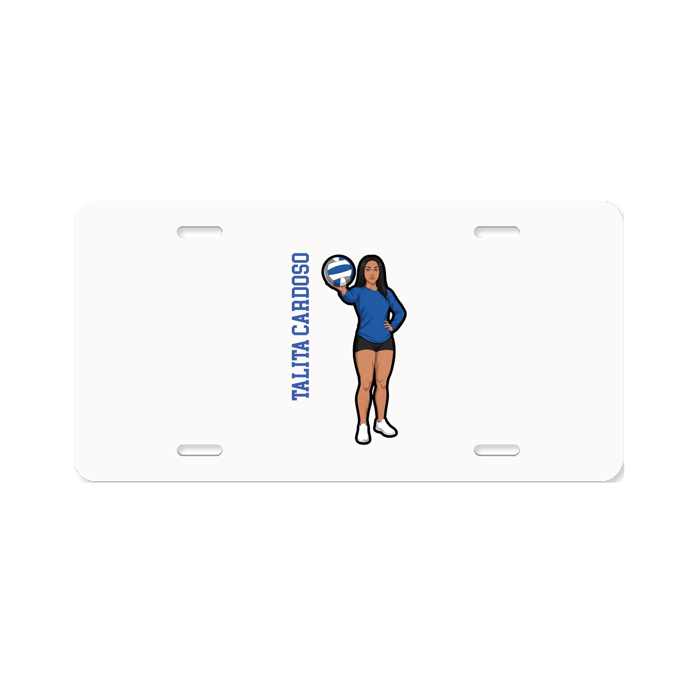 License Plate — Name Vertical in Classic