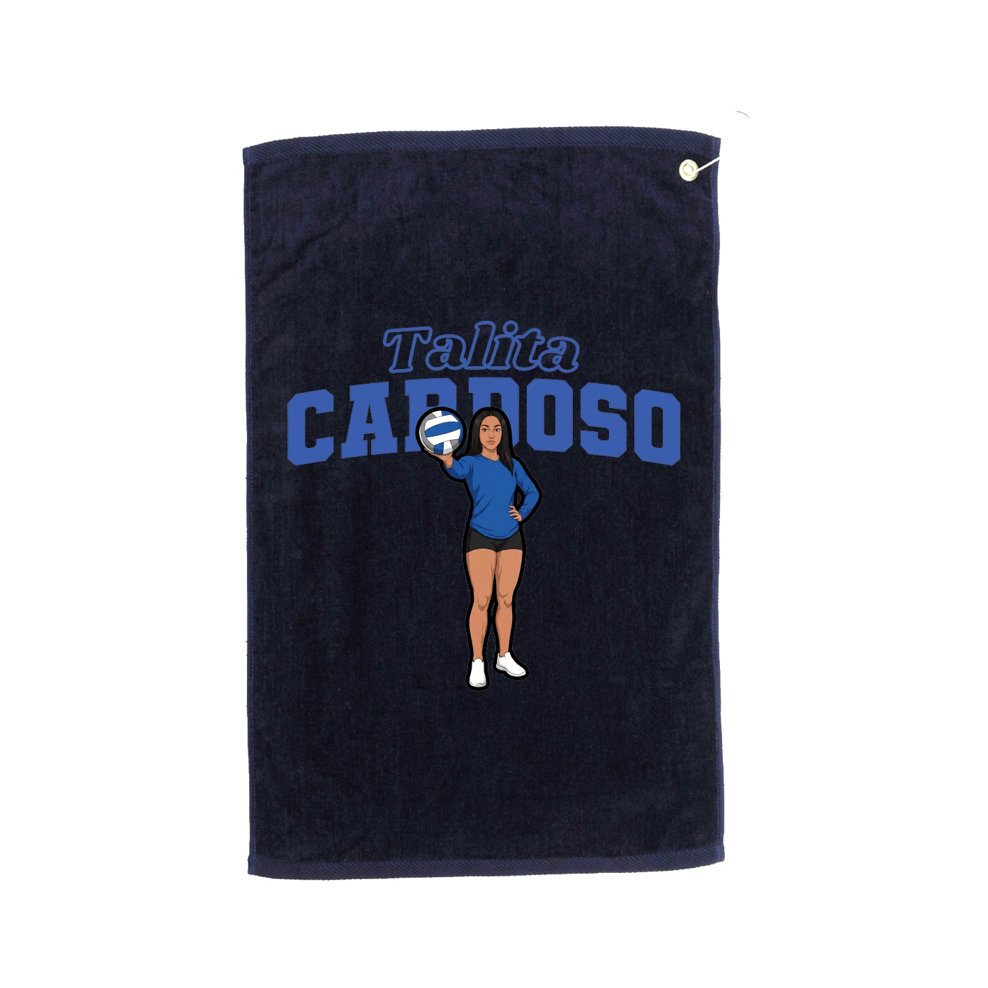 Golf Towel — Name Arch in Navy
