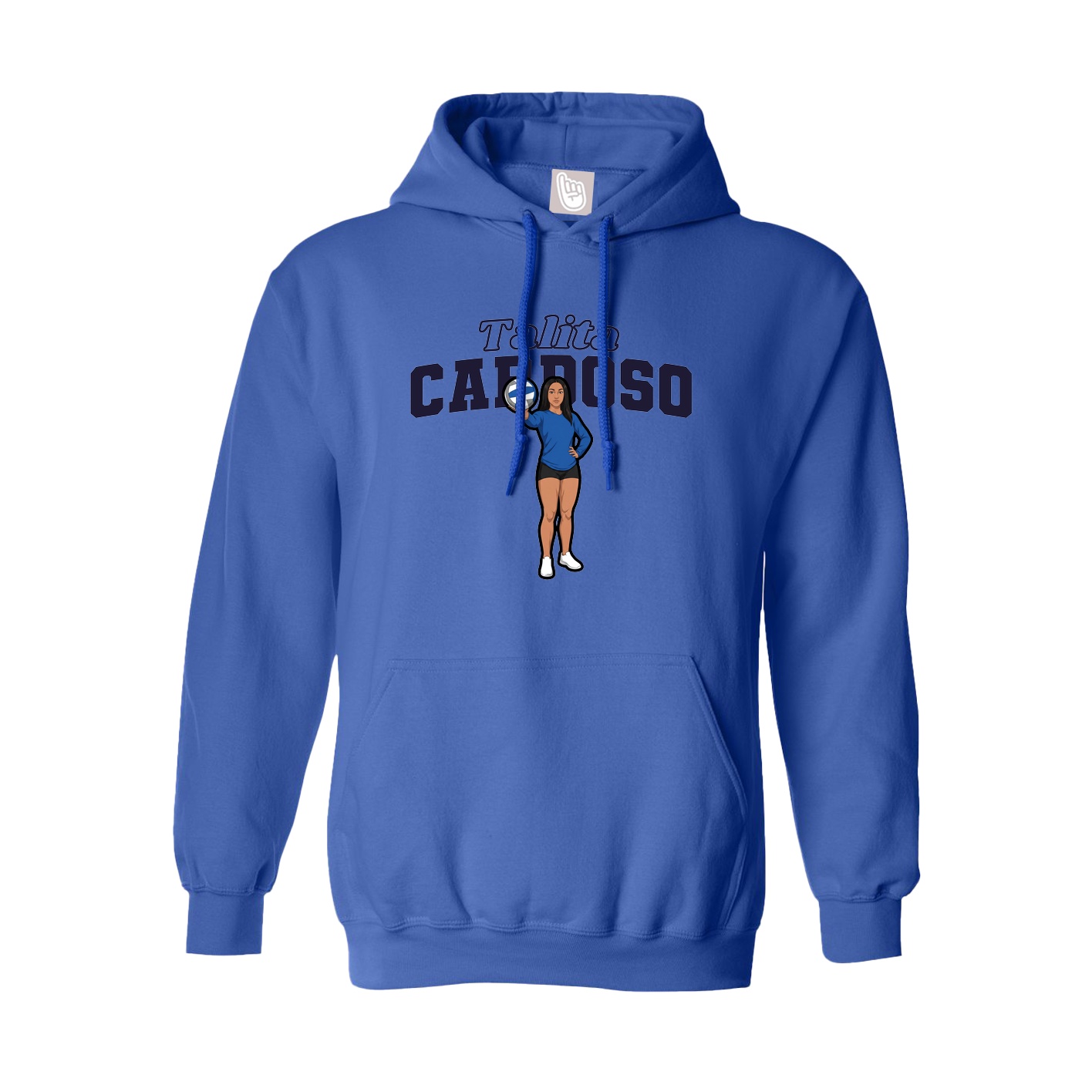 Hoodie — Name Arch in Royal