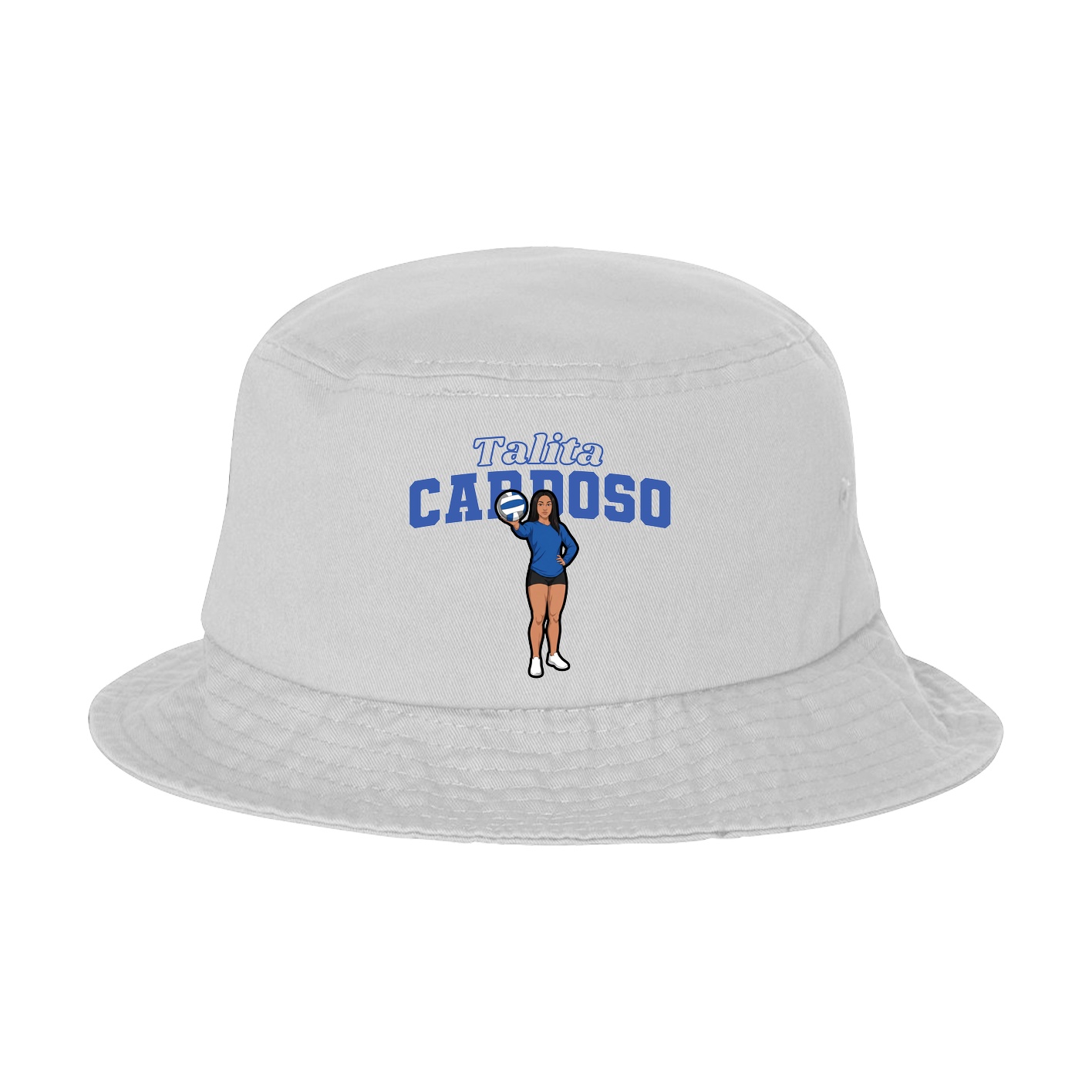 Bucket Cap — Name Arch in White