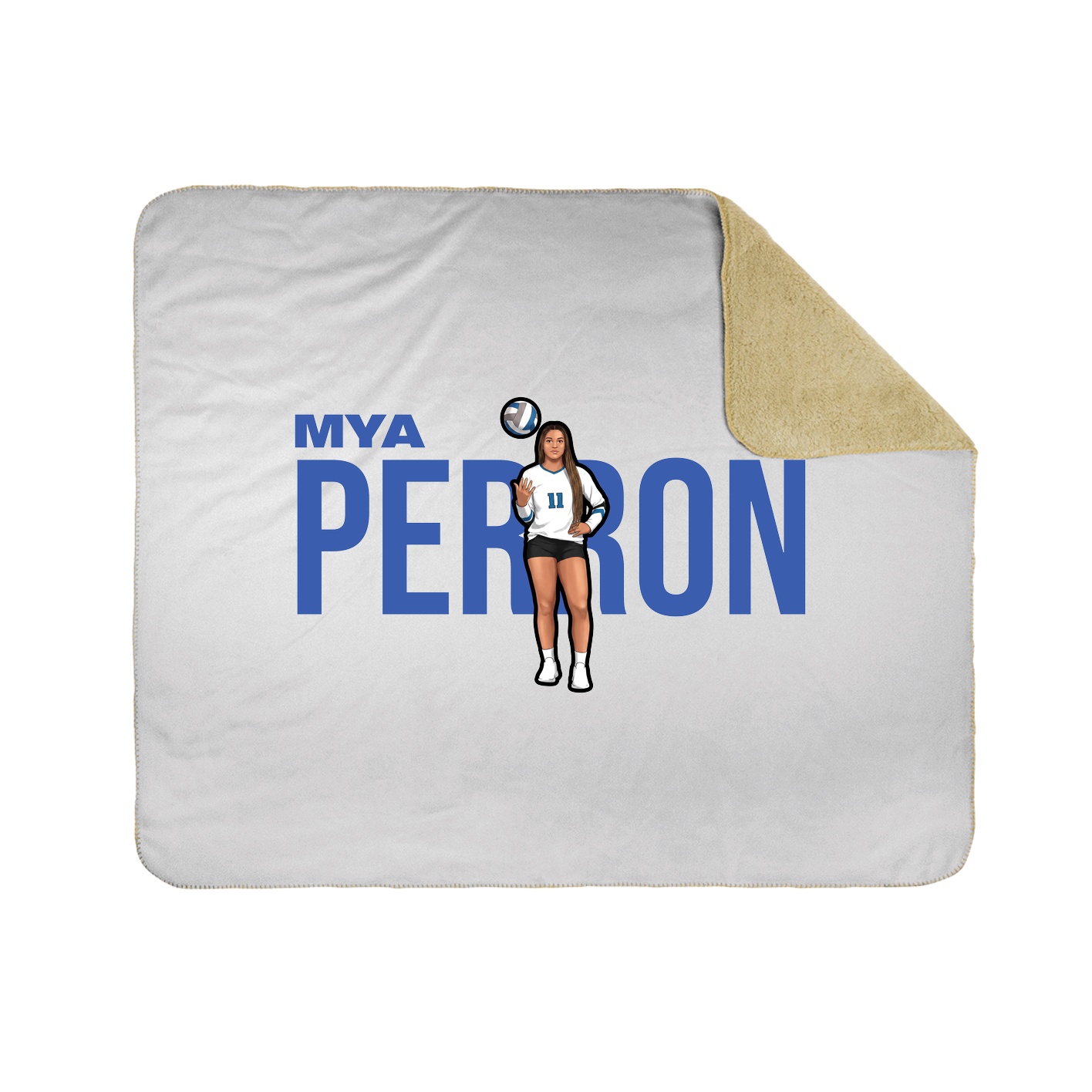 Throw Blanket — Player Name in White