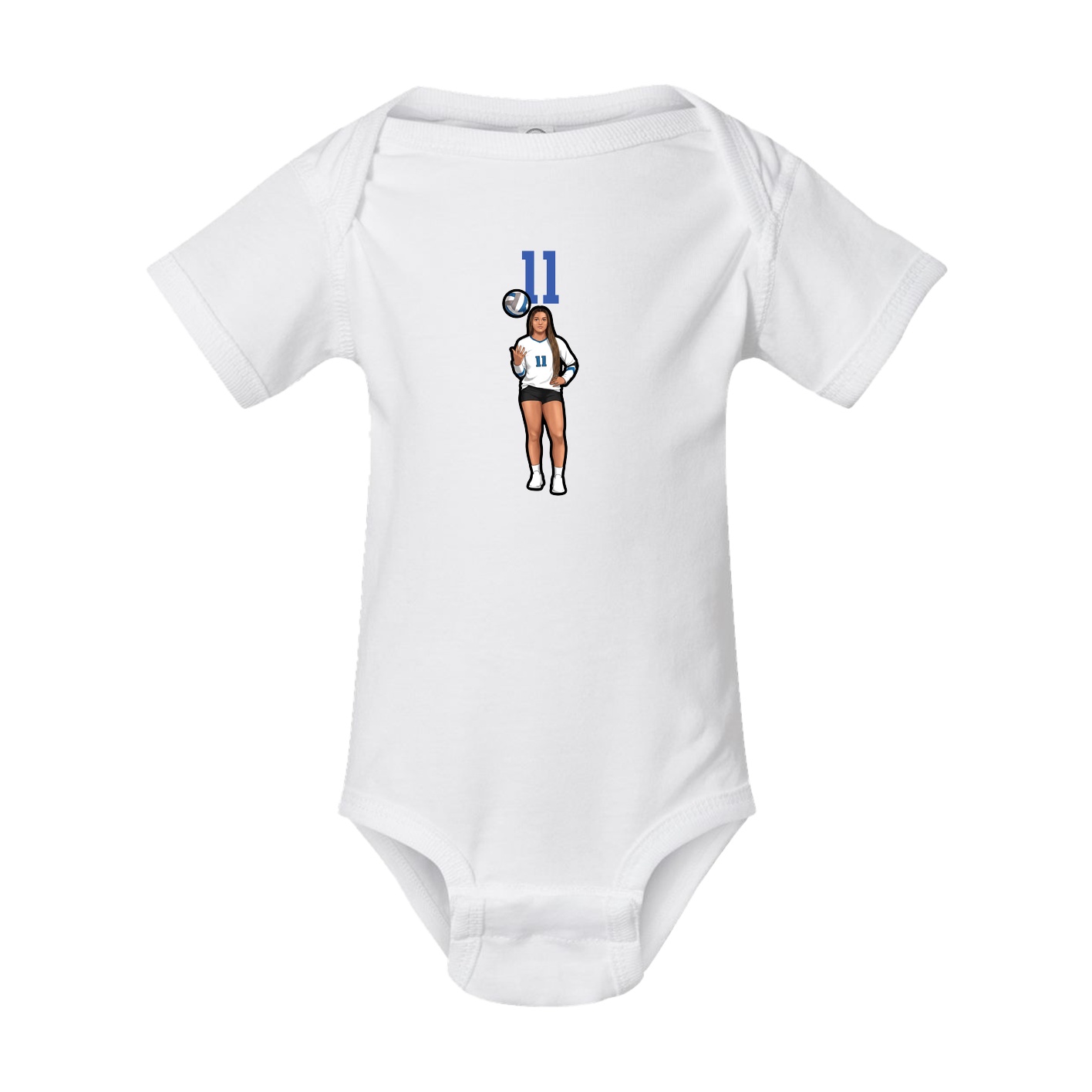 Baby Onesie — Number Top in White