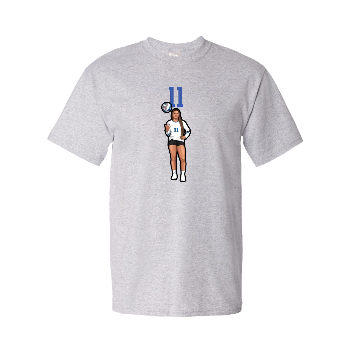 Youth Tee — Number Top in Grey