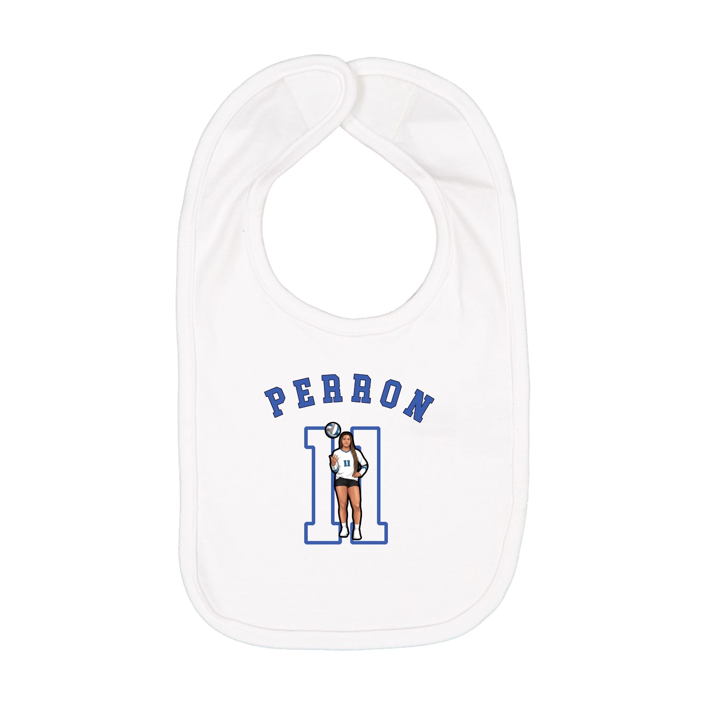 Infant Bib — Shirsey Arch in White
