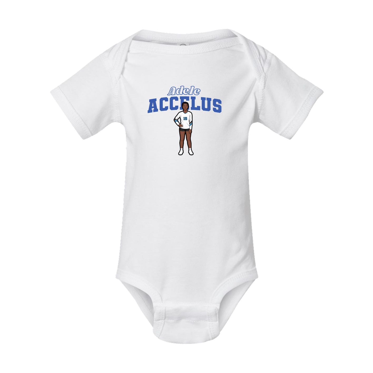 Baby Onesie — Name Arch in White