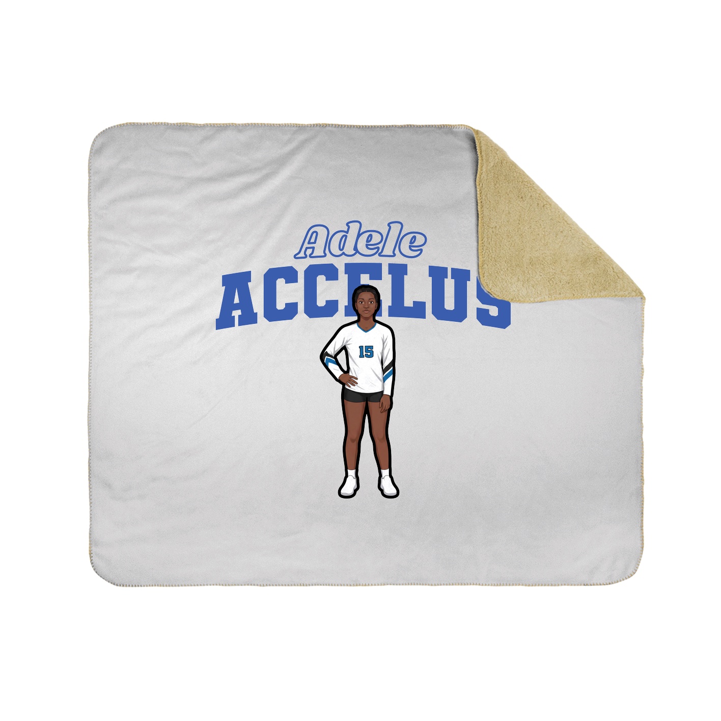 Throw Blanket — Name Arch in White