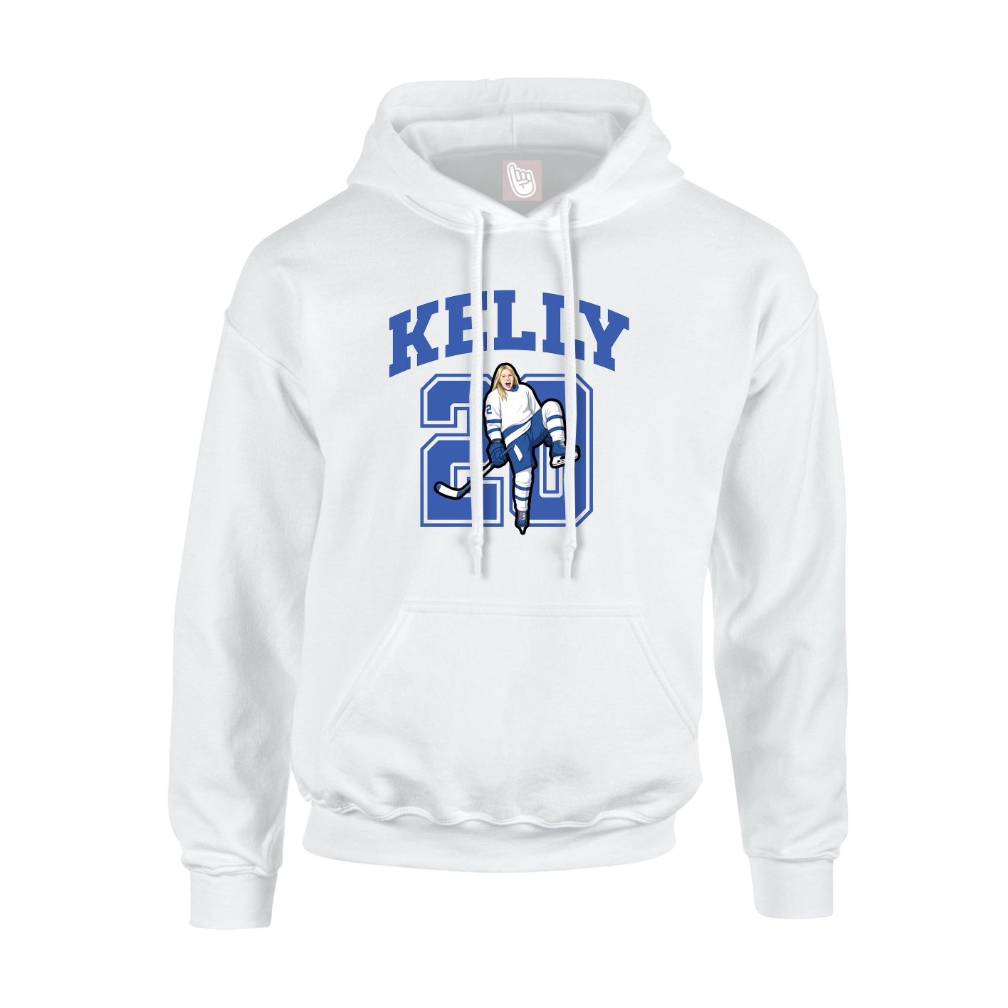 Youth Hoodie — Number in White