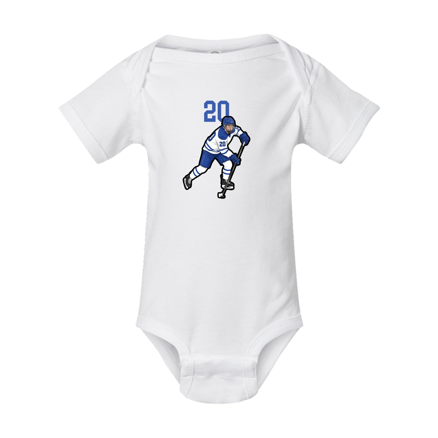 Baby Onesie — Number Top in White