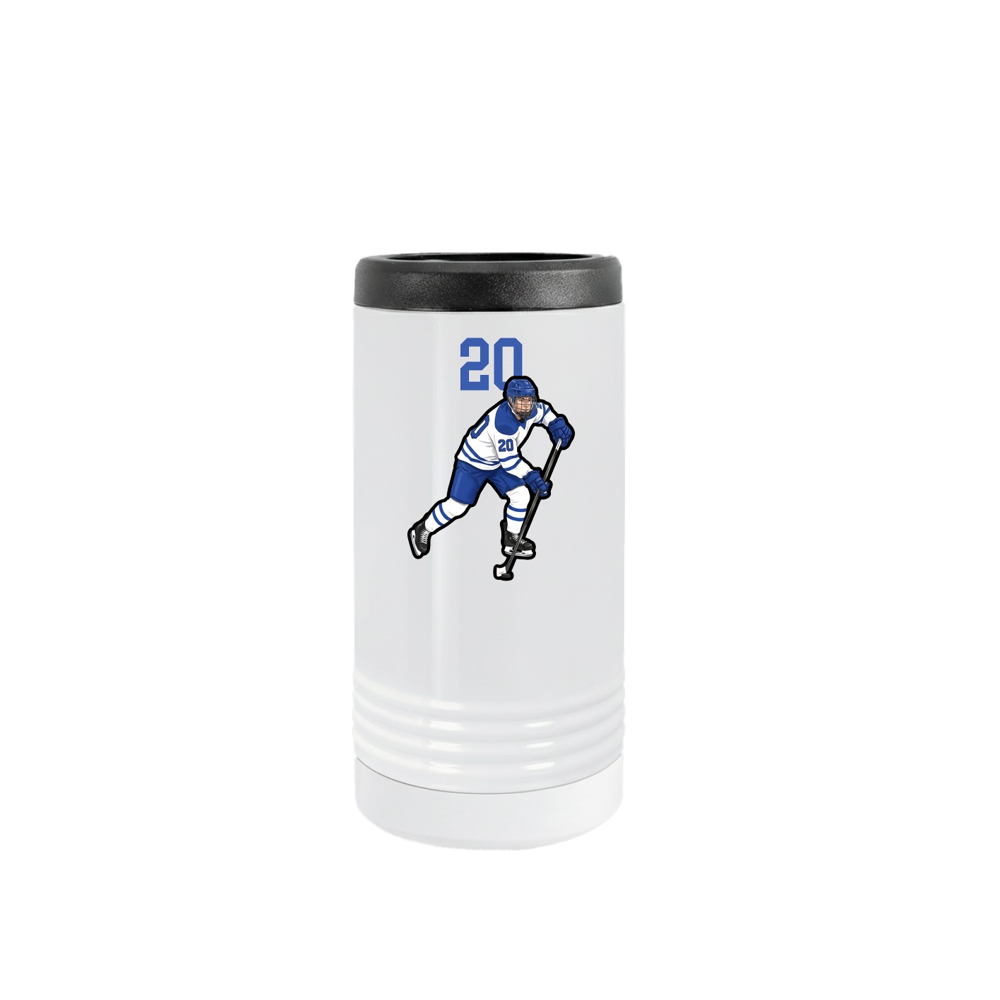Slim Beverage Holder — Number Top in White