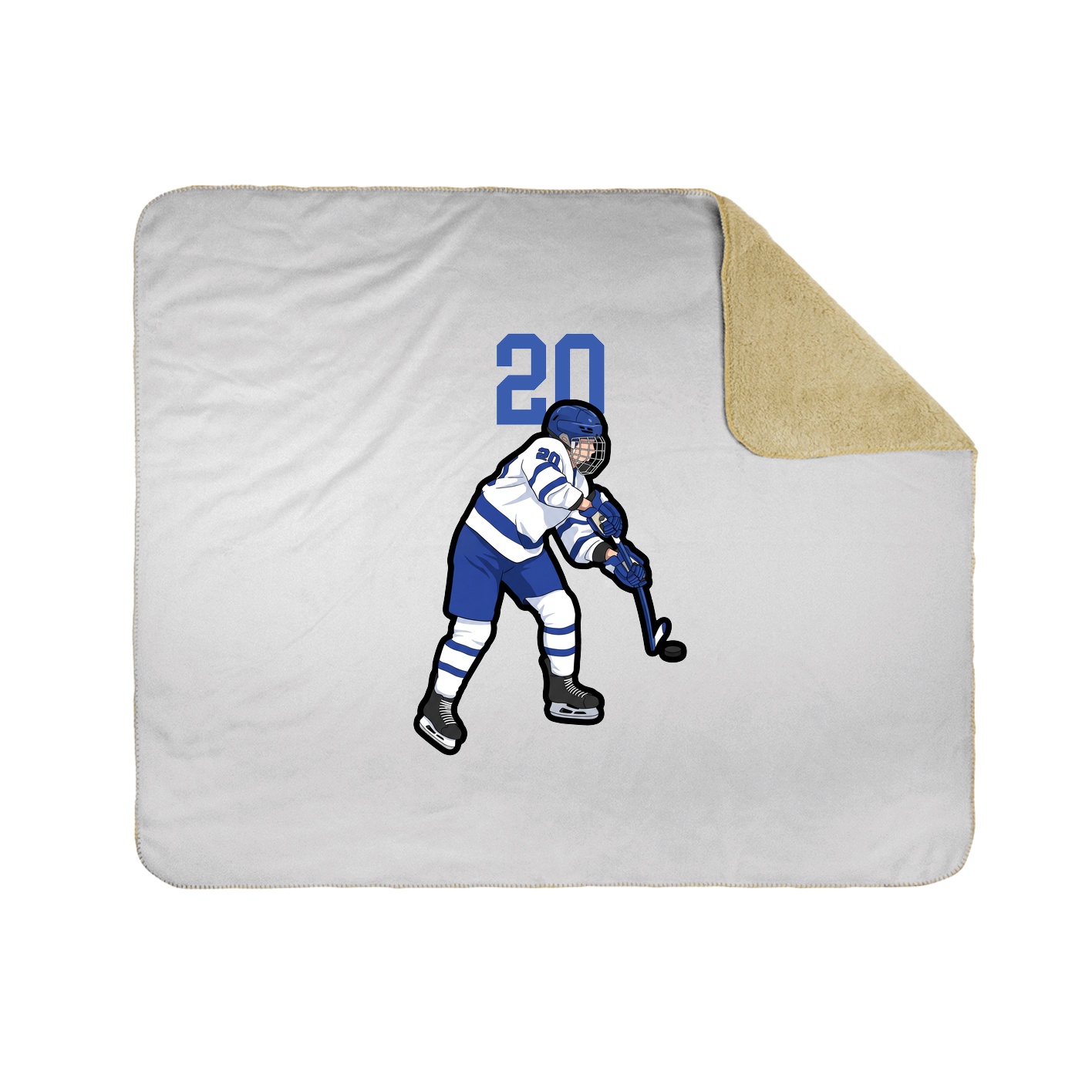 Throw Blanket — Number Top in White