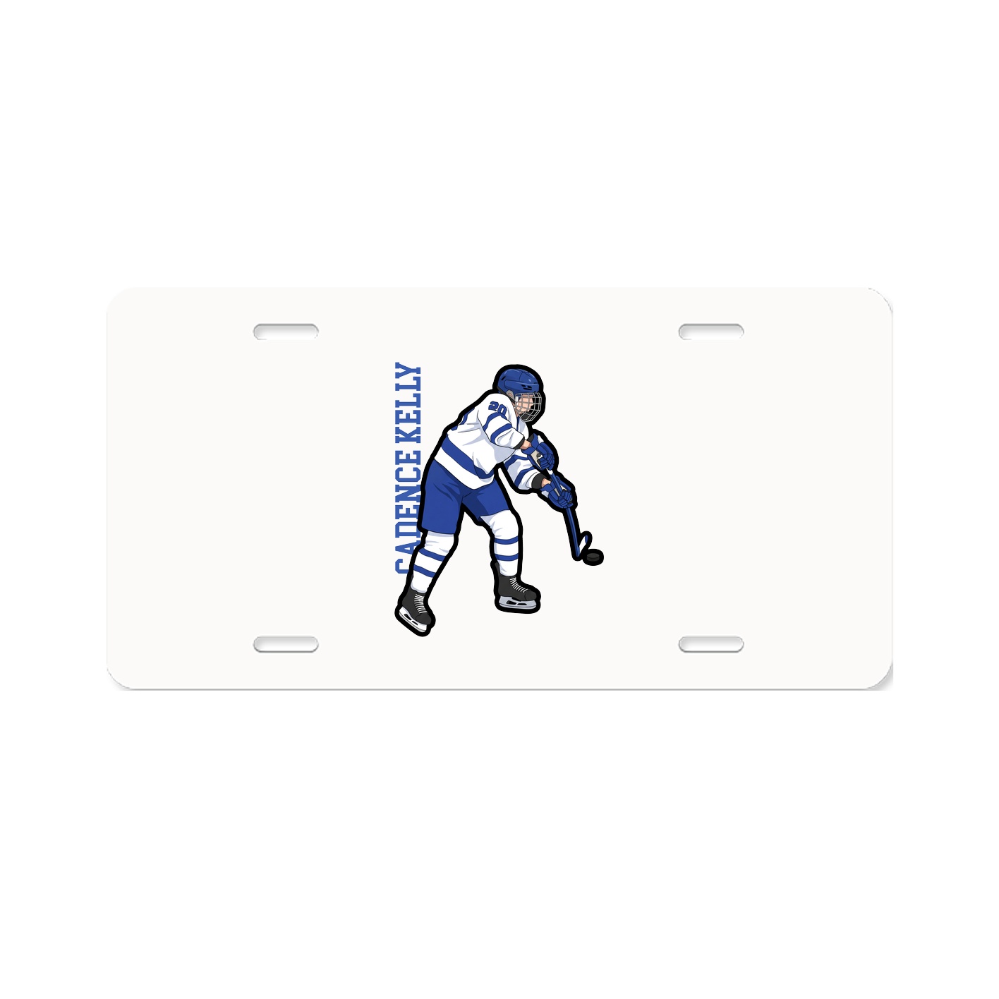 License Plate — Name Vertical in Classic