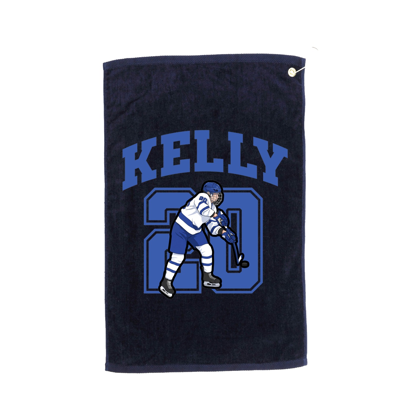 Golf Towel — Number in Navy
