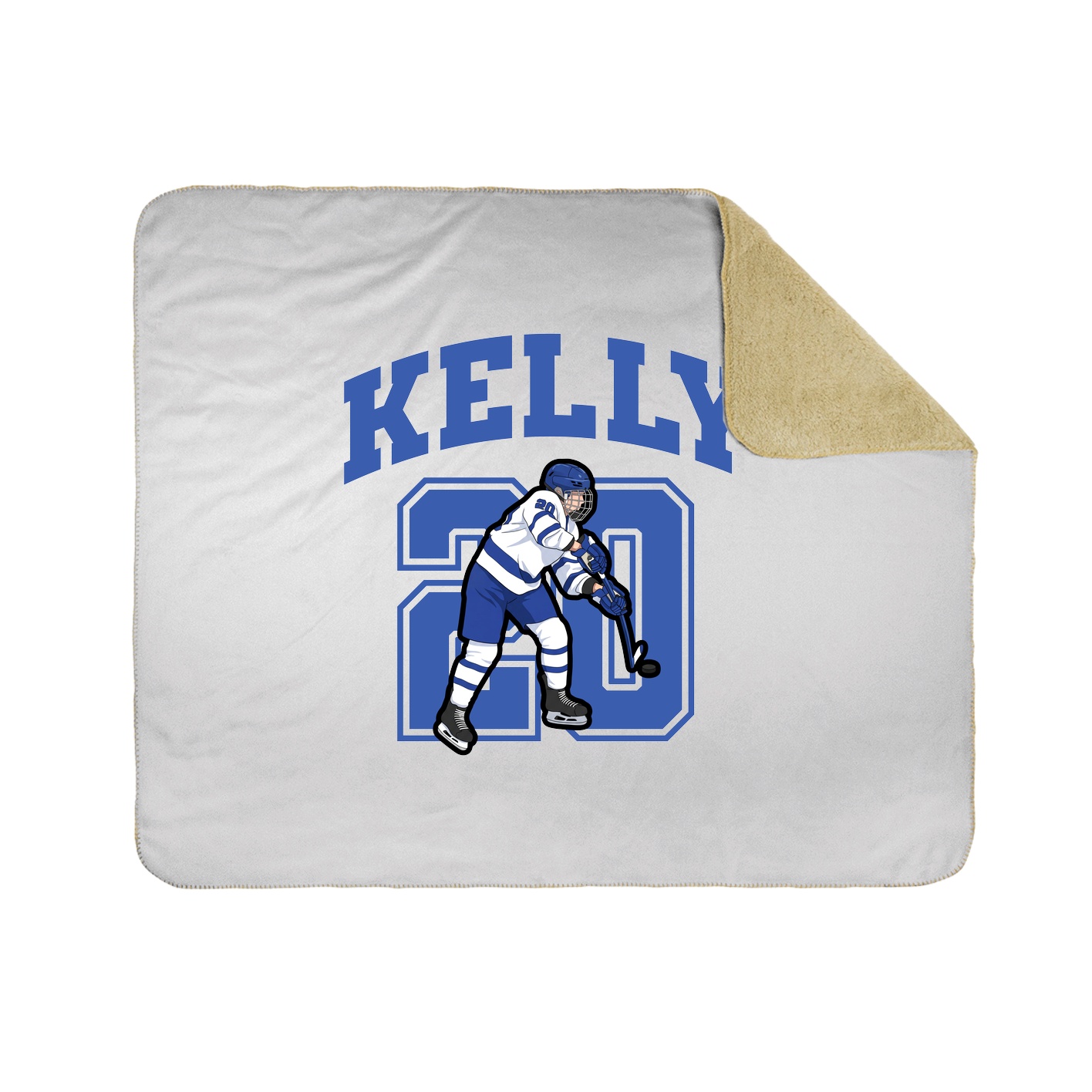 Throw Blanket — Number in White