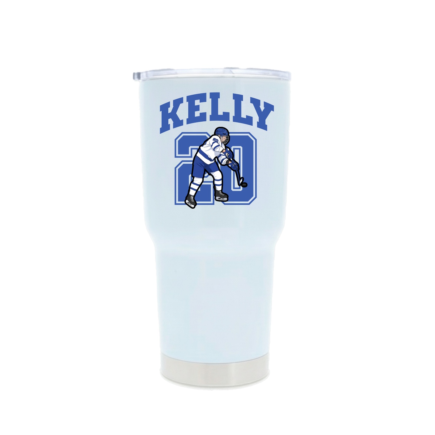 30oz Stainless Steel Tumbler — Number in White