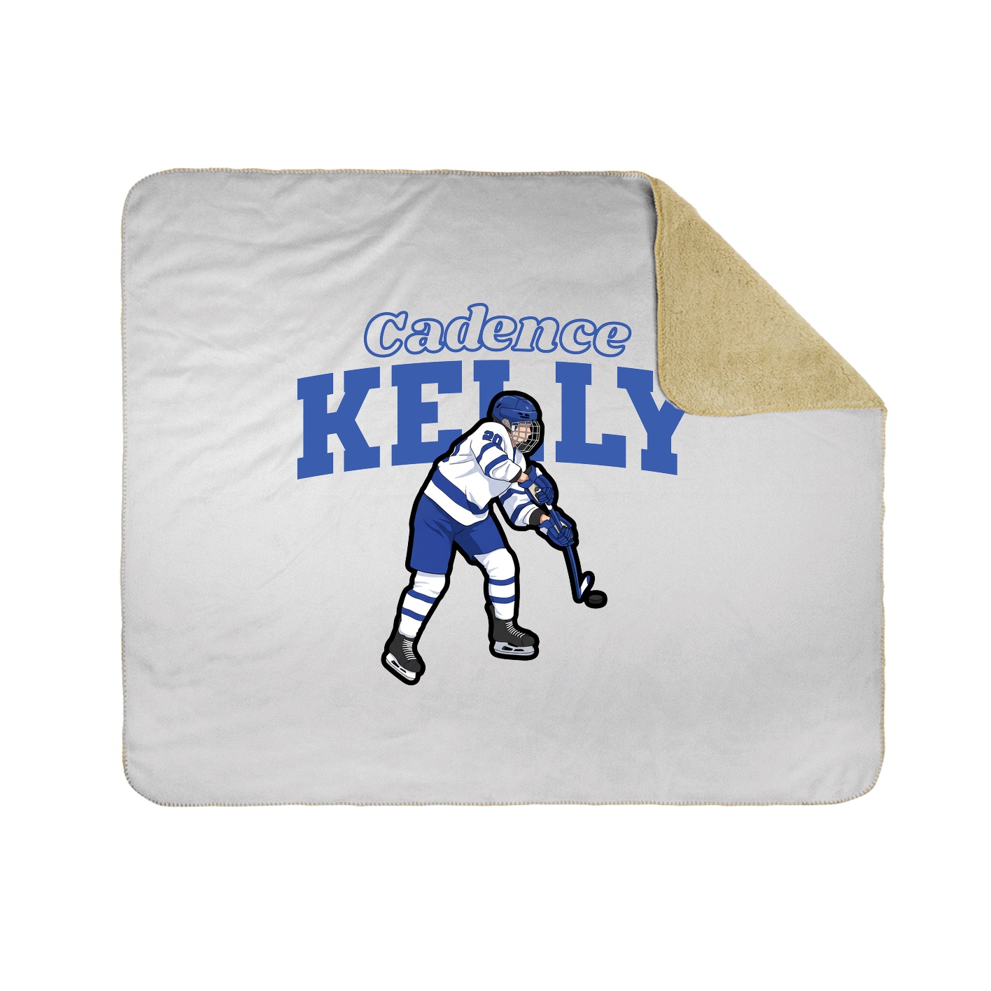 Throw Blanket — Name Arch in White
