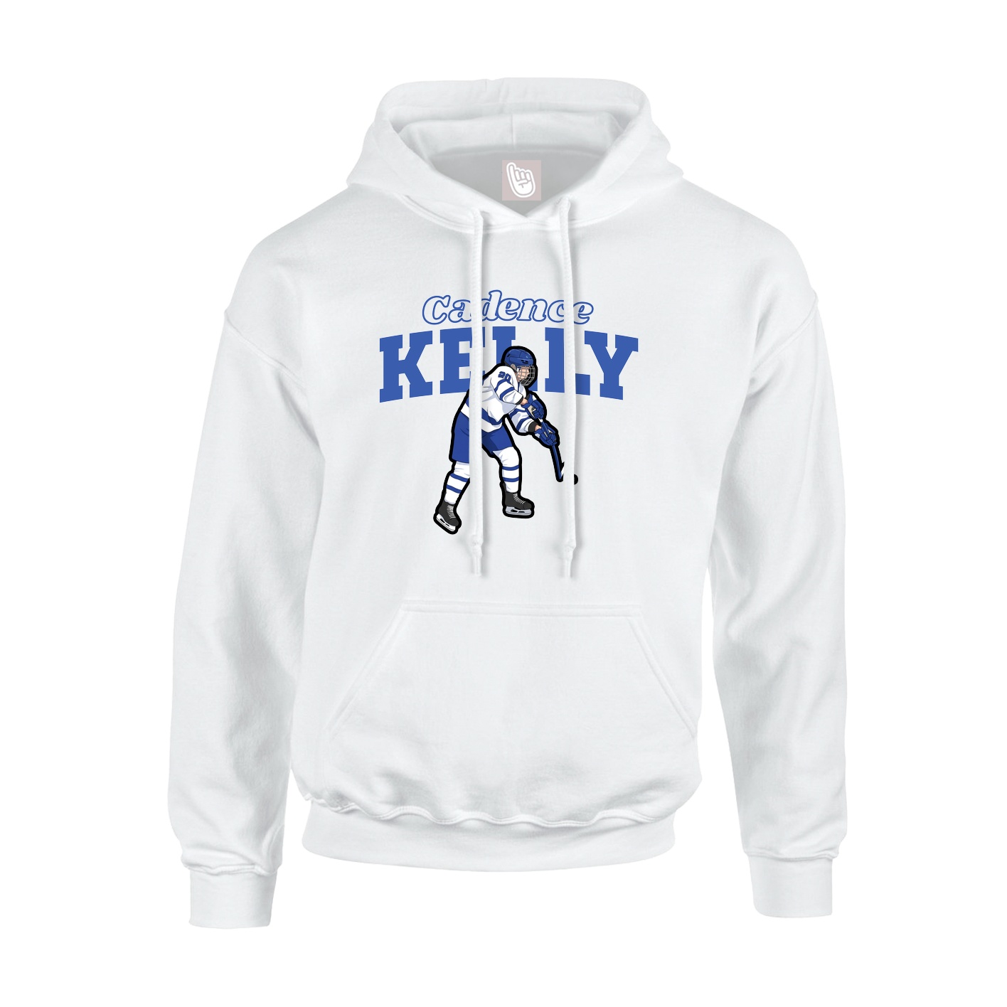 Hoodie — Name Arch in White
