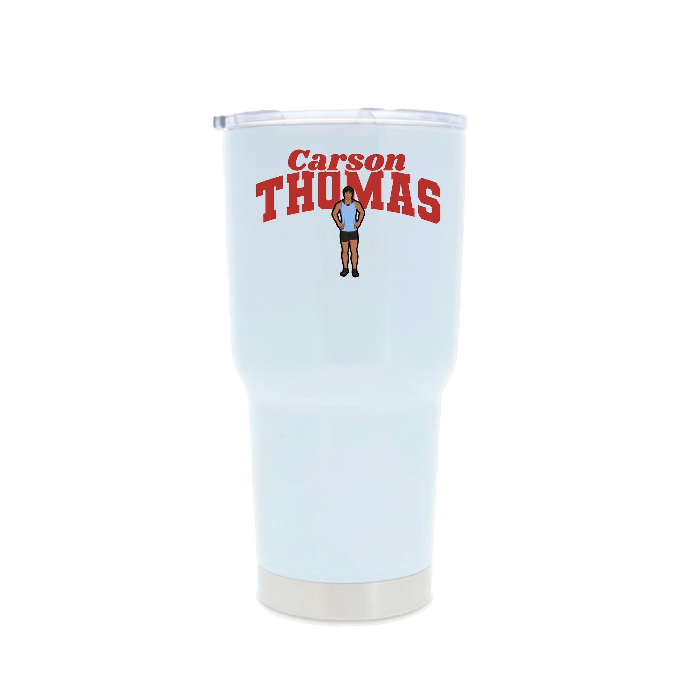 30oz Stainless Steel Tumbler — Signature Arch in White