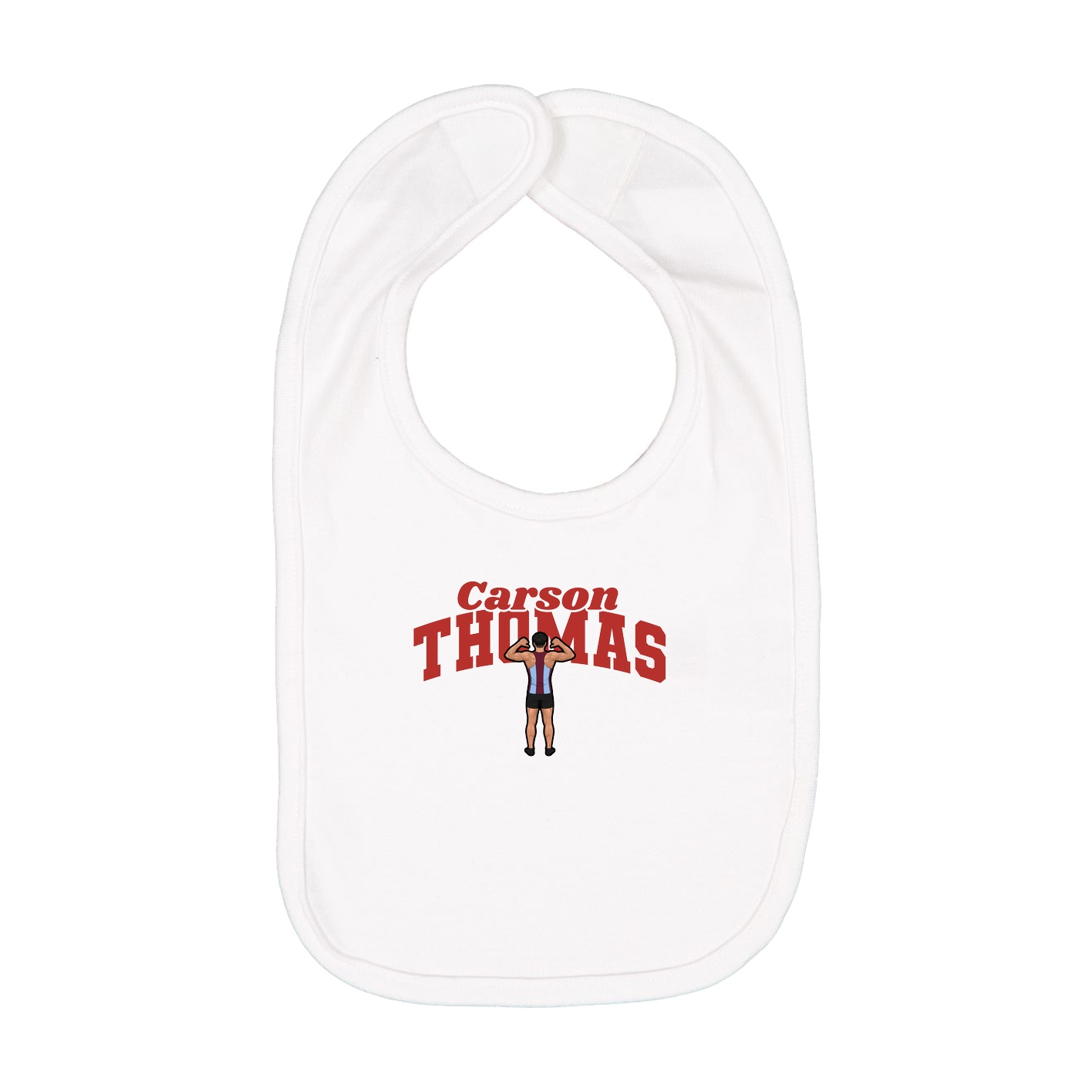 Infant Bib — Signature Arch in White