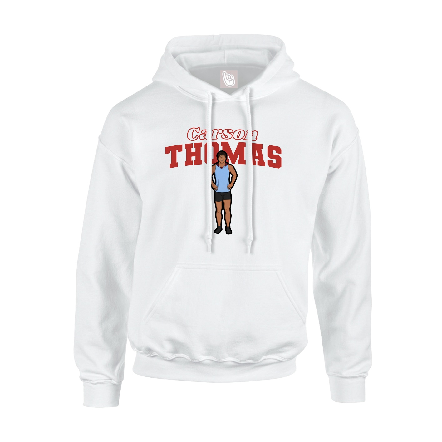 Hoodie — Name Arch in White