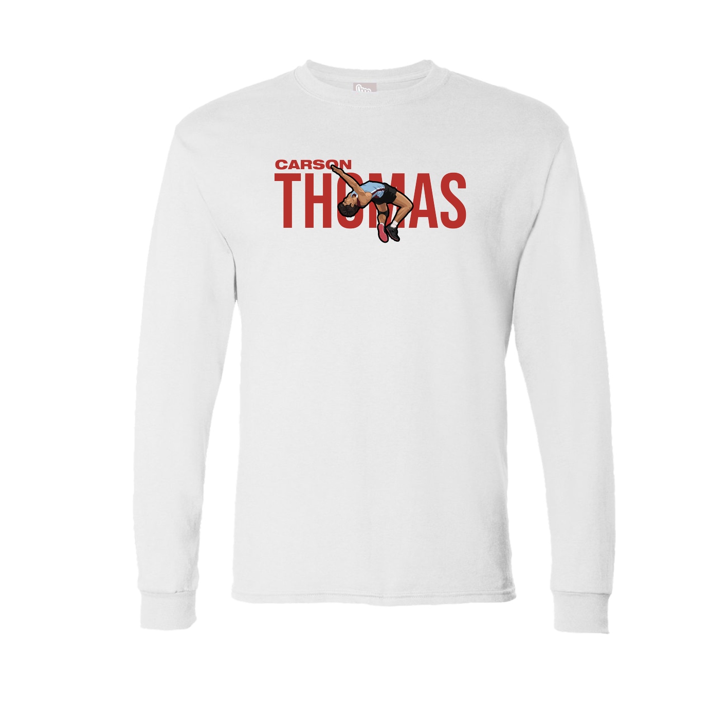 Long Sleeve Tee — Player Name in White