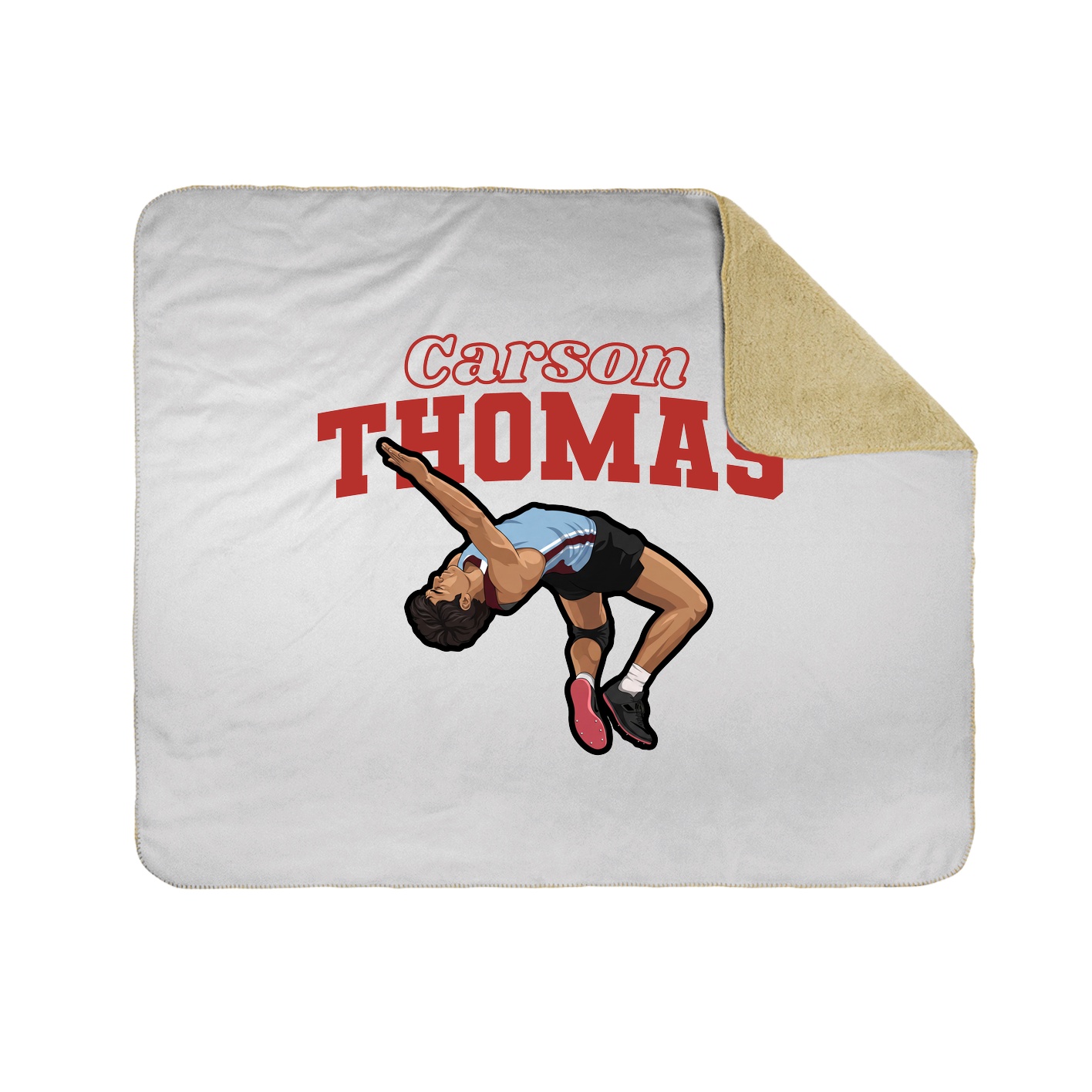 Throw Blanket — Name Arch in White