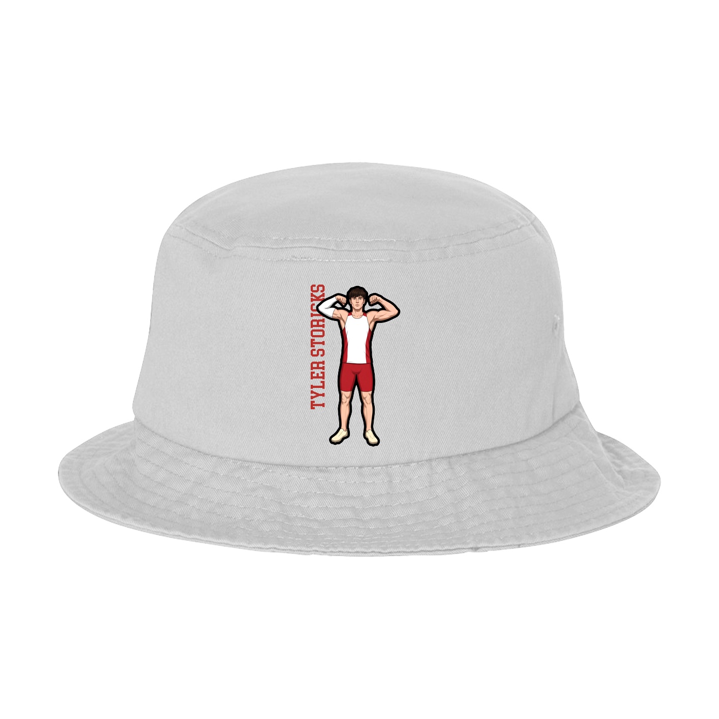 Bucket Cap — Name Vertical in White