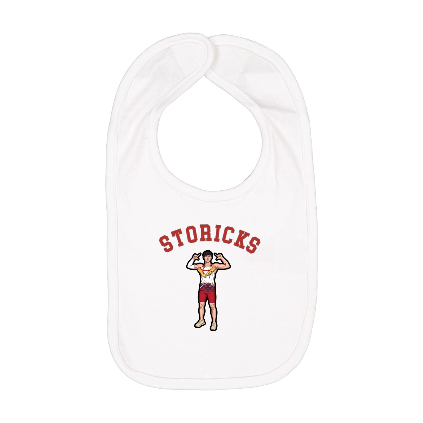 Infant Bib — Shirsey Arch in White