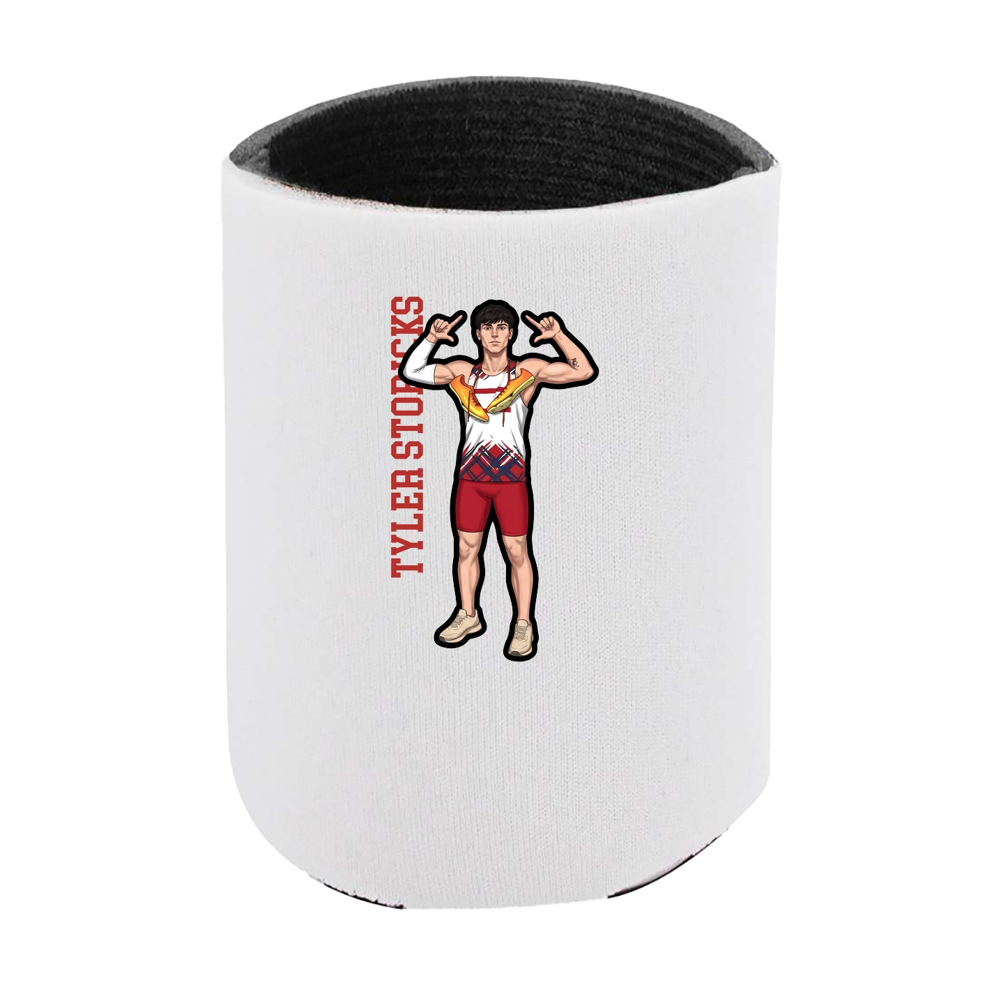 Can Holder — Name Vertical in White
