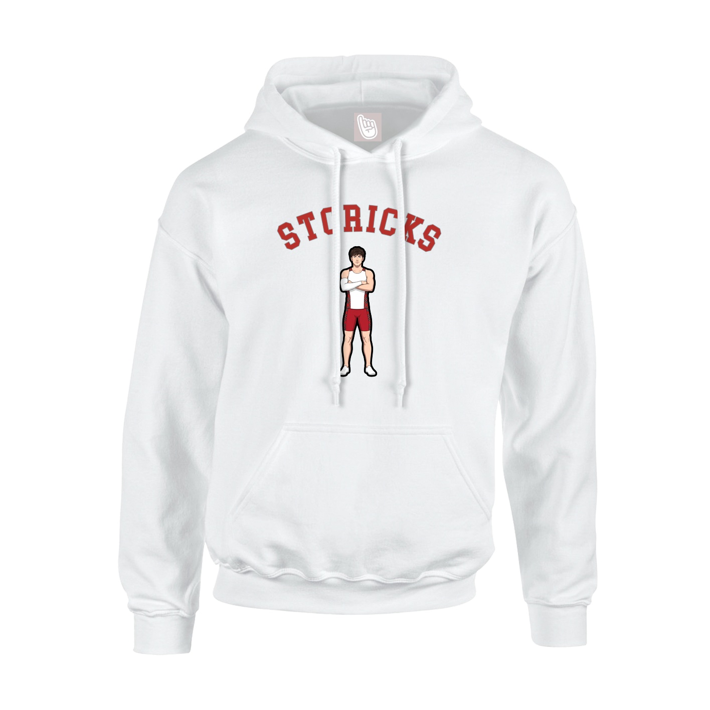 Youth Hoodie — Shirsey Arch in White