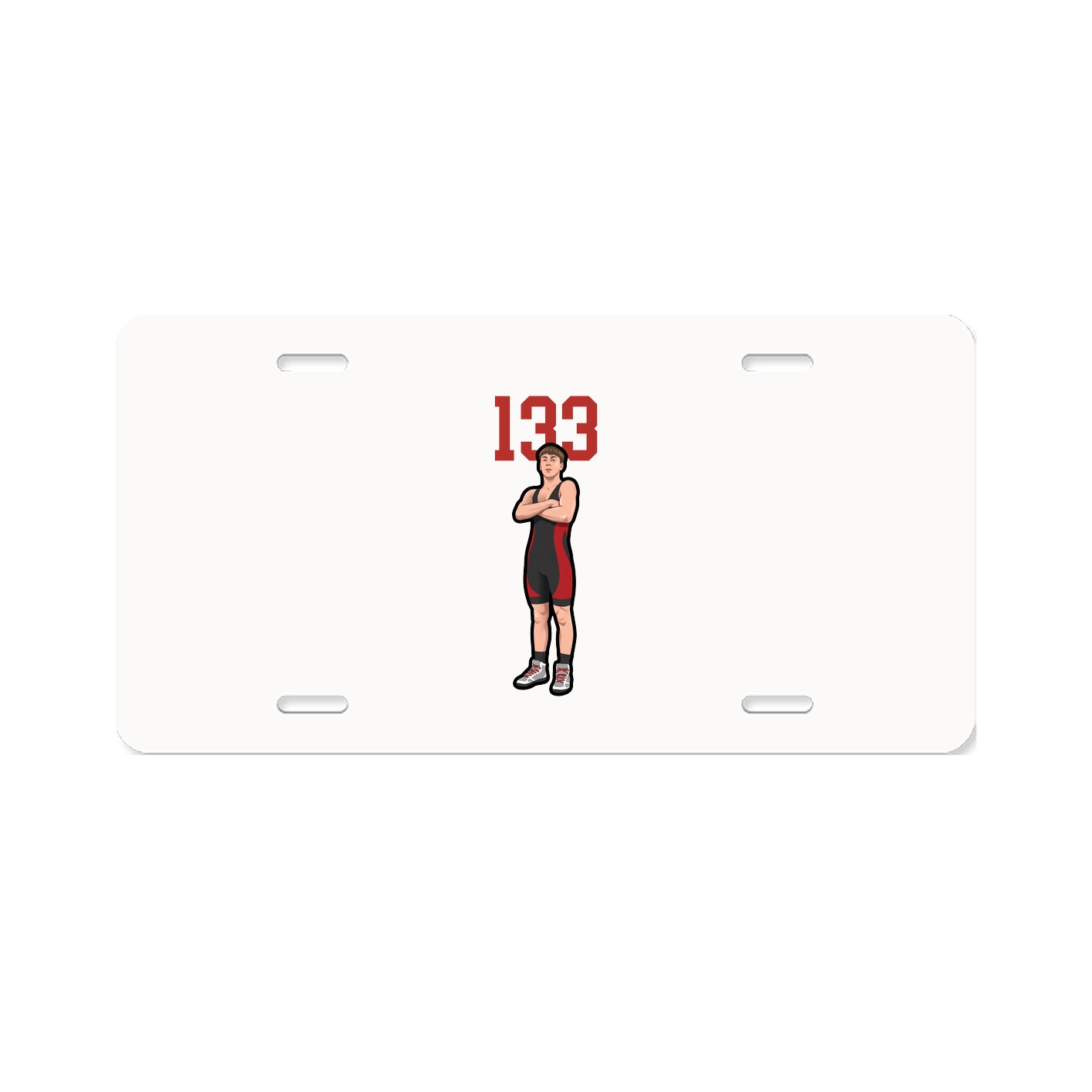 License Plate — Number Top in Classic