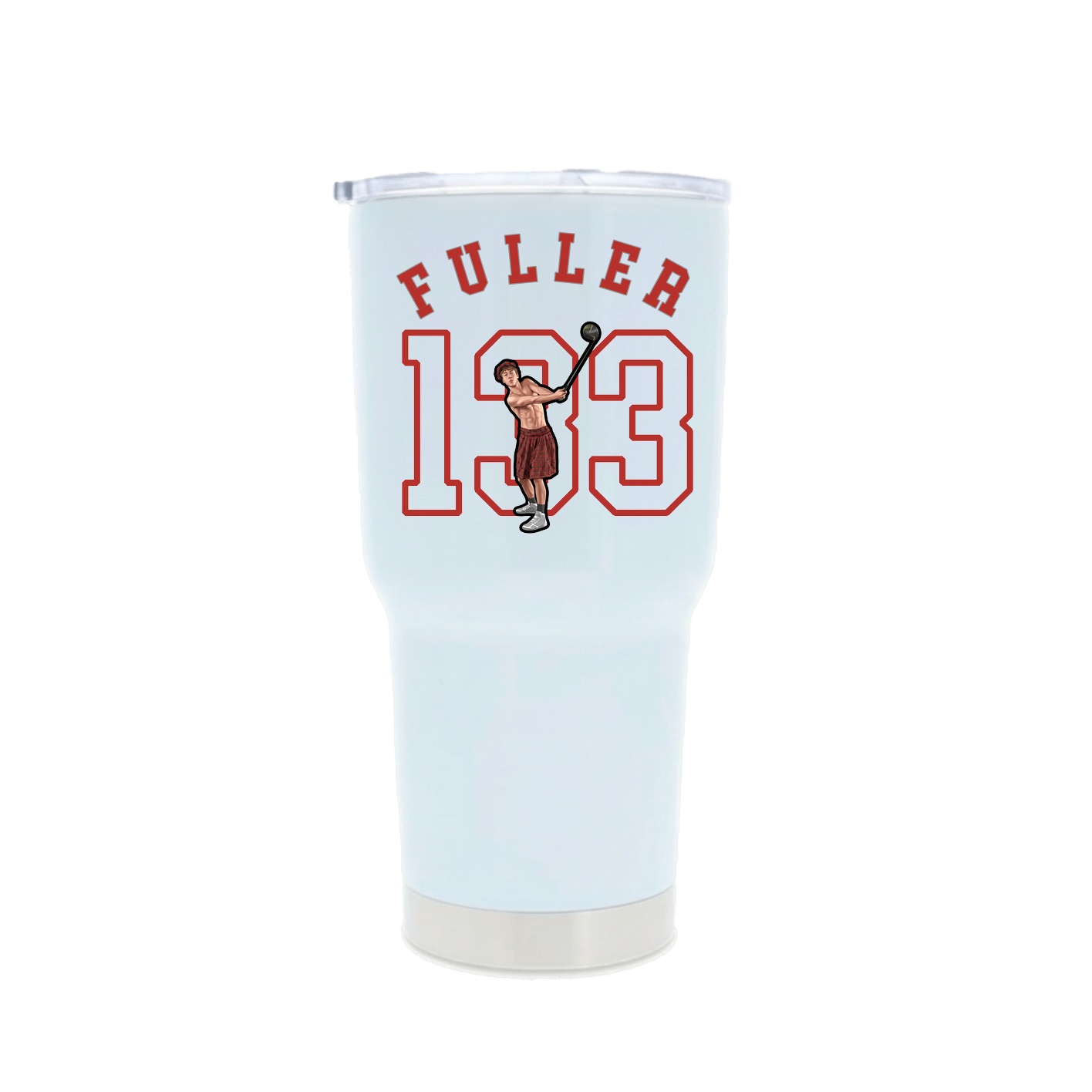 30oz Stainless Steel Tumbler — Shirsey Arch in White