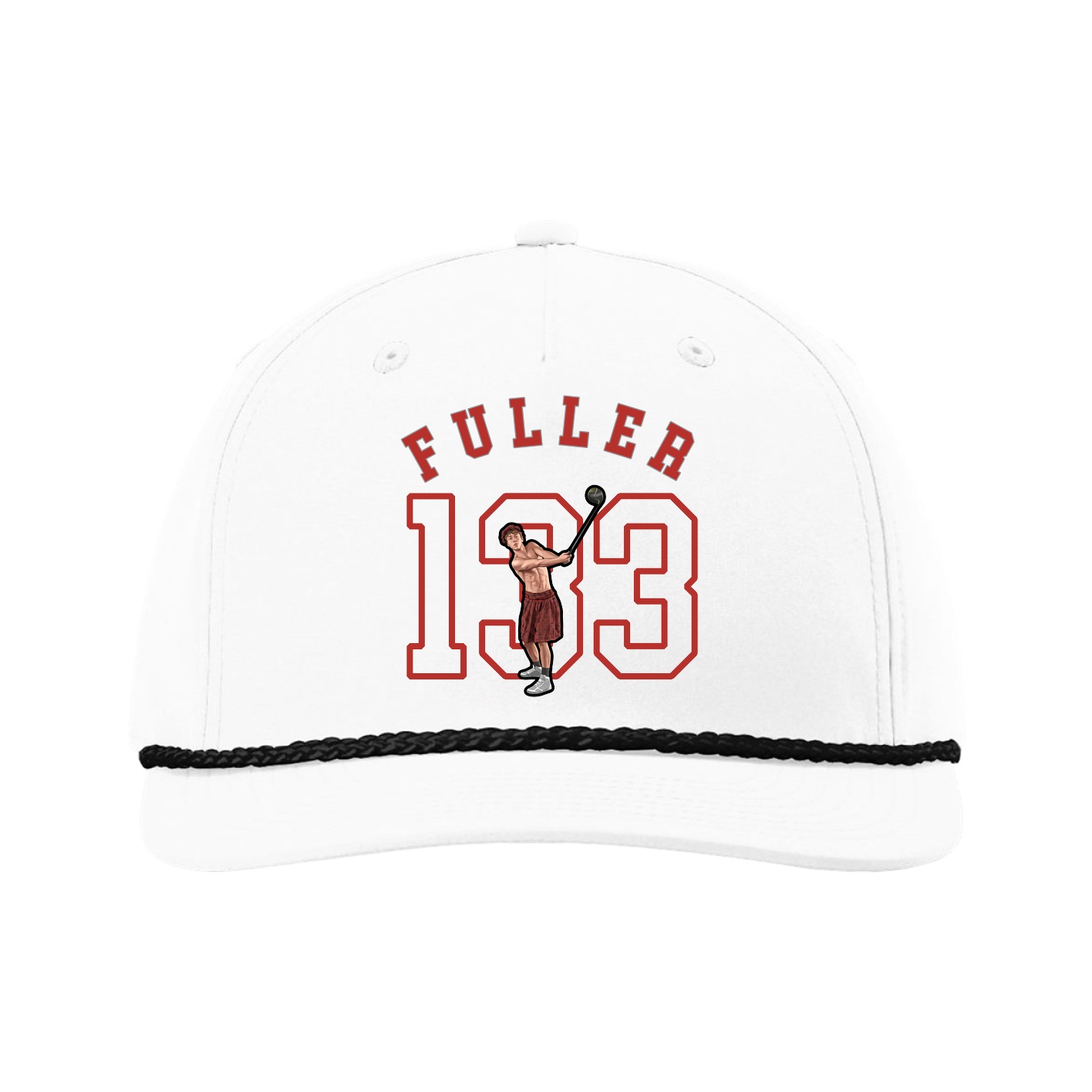 Five-Panel Classic Rope Cap — Shirsey Arch in White