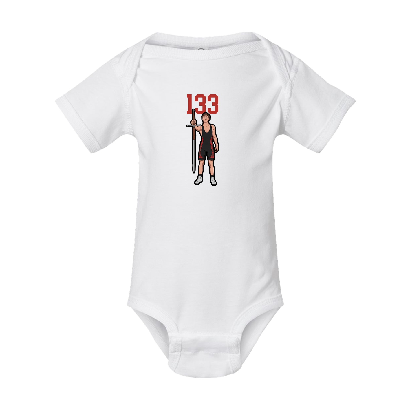Baby Onesie — Number Top in White