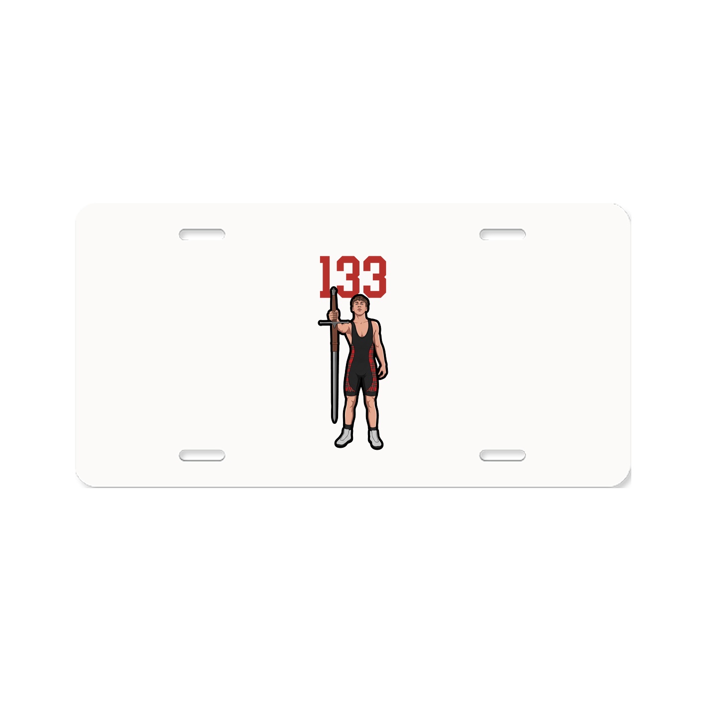 License Plate — Number Top in Classic