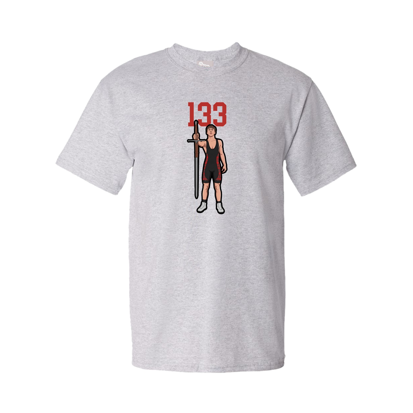Youth Tee — Number Top in Grey