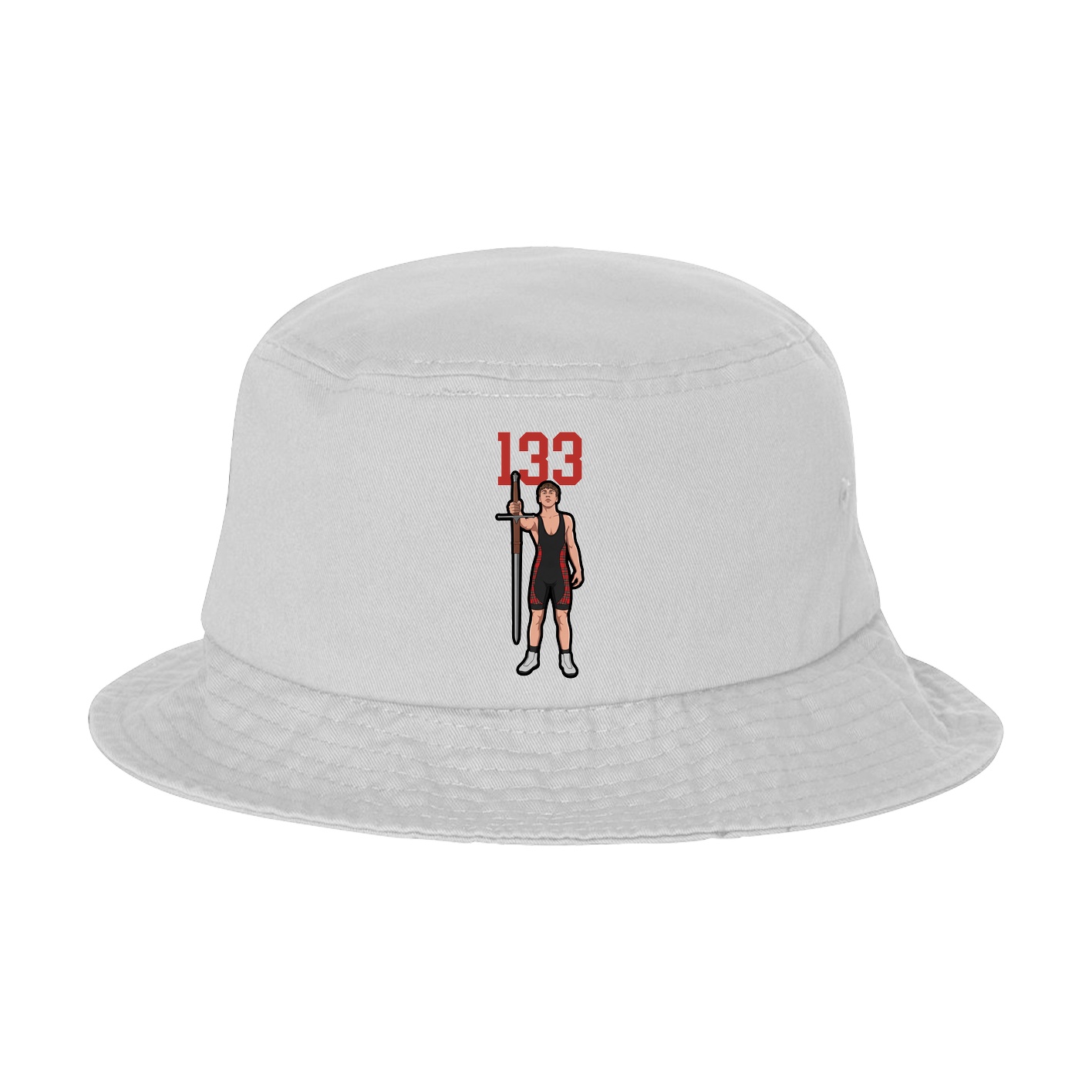 Bucket Cap — Number Top in White