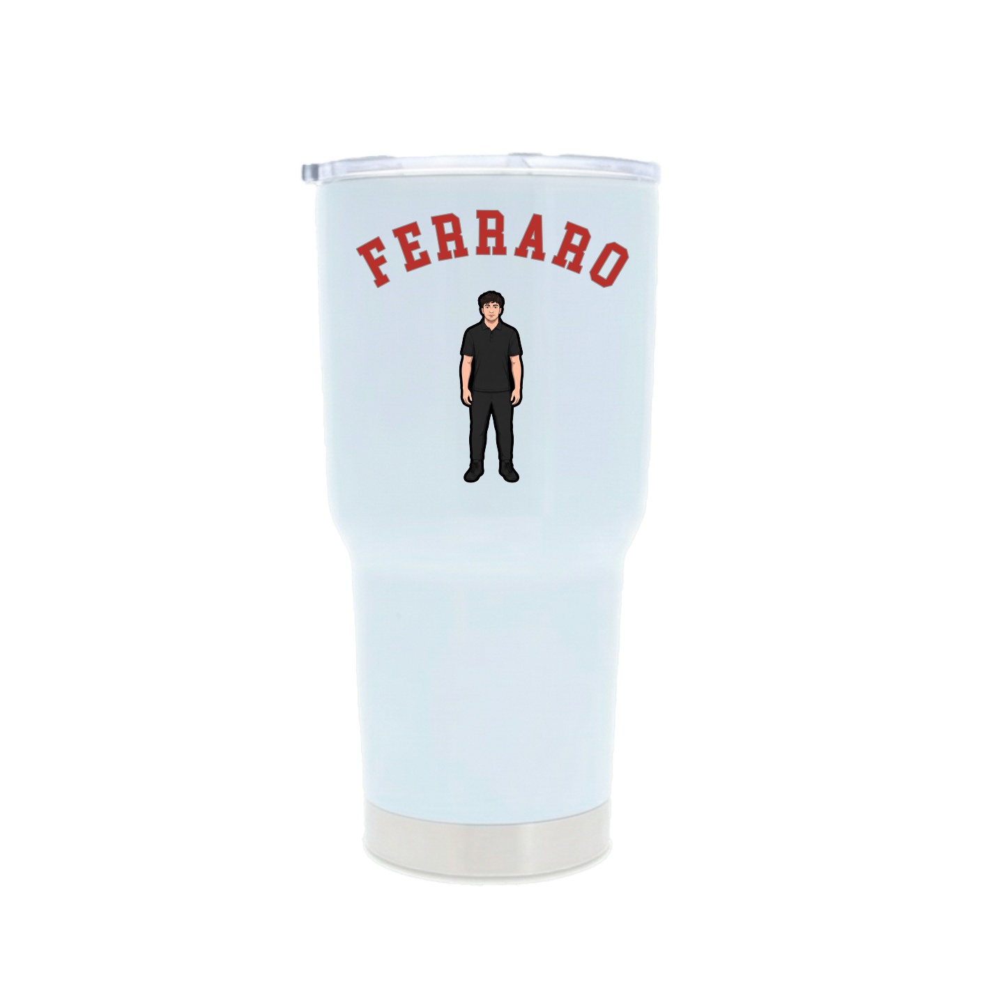 30oz Stainless Steel Tumbler — Shirsey Arch in White