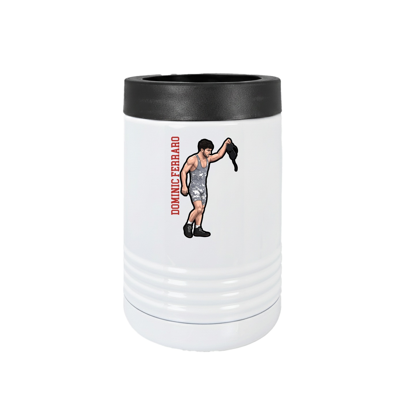 Beverage Holder — Name Vertical in White