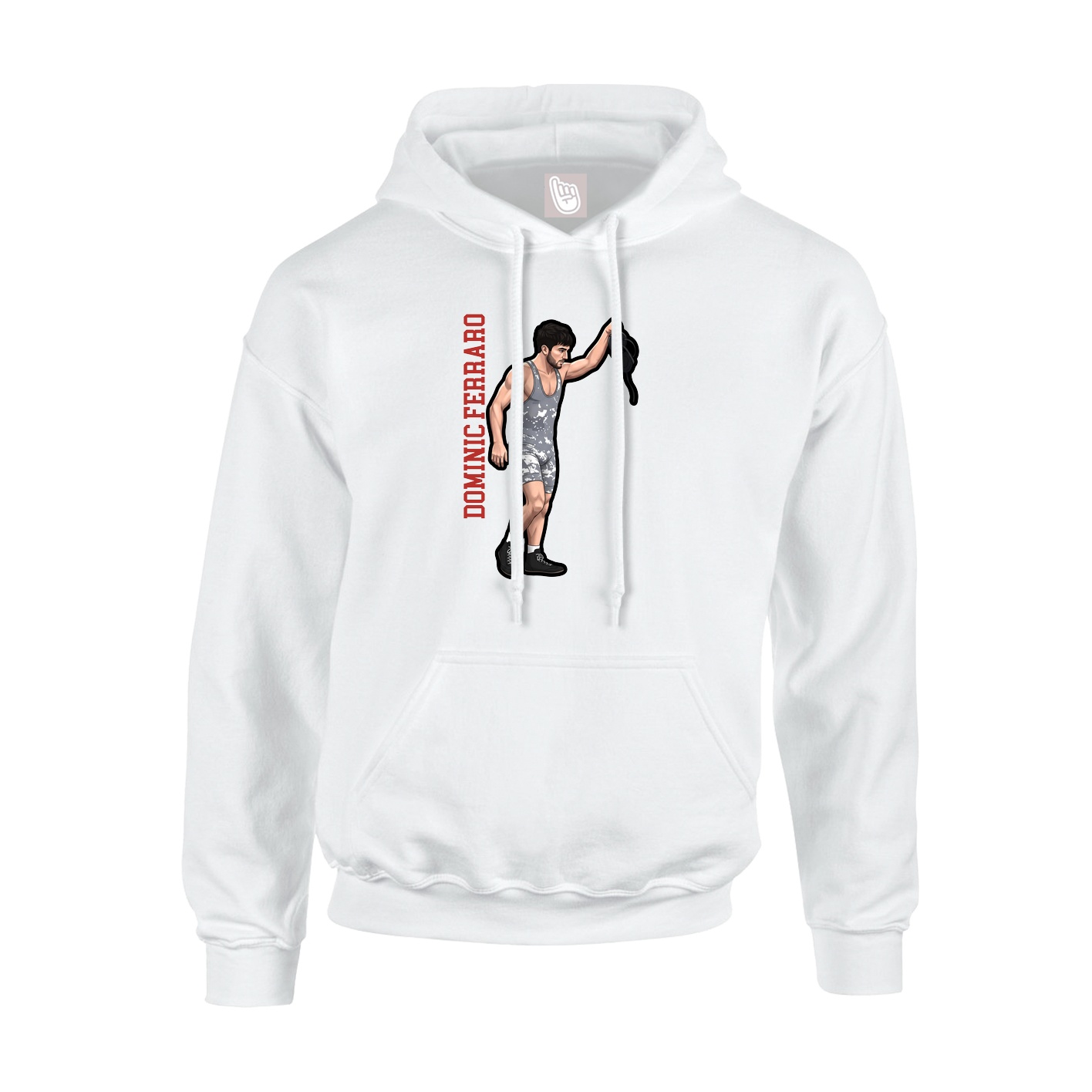 Youth Hoodie — Name Vertical in White