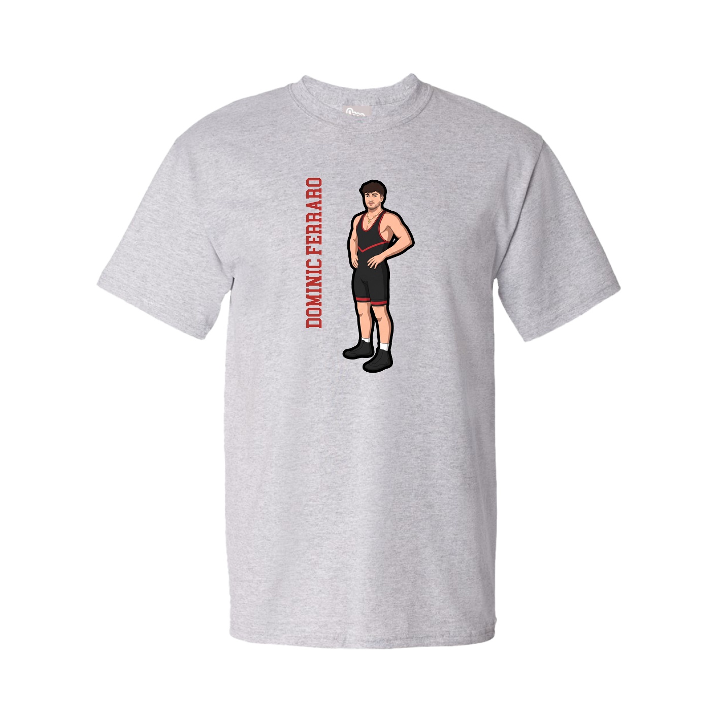 Tee — Name Vertical in Grey