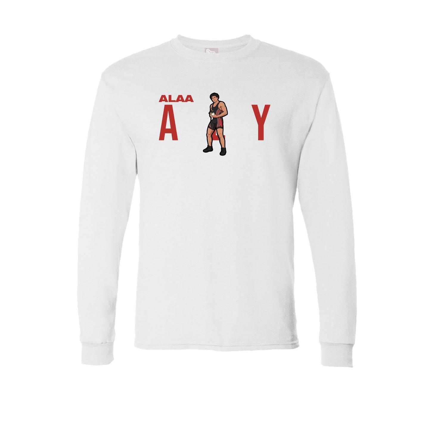 Long Sleeve Tee — Player Name in White