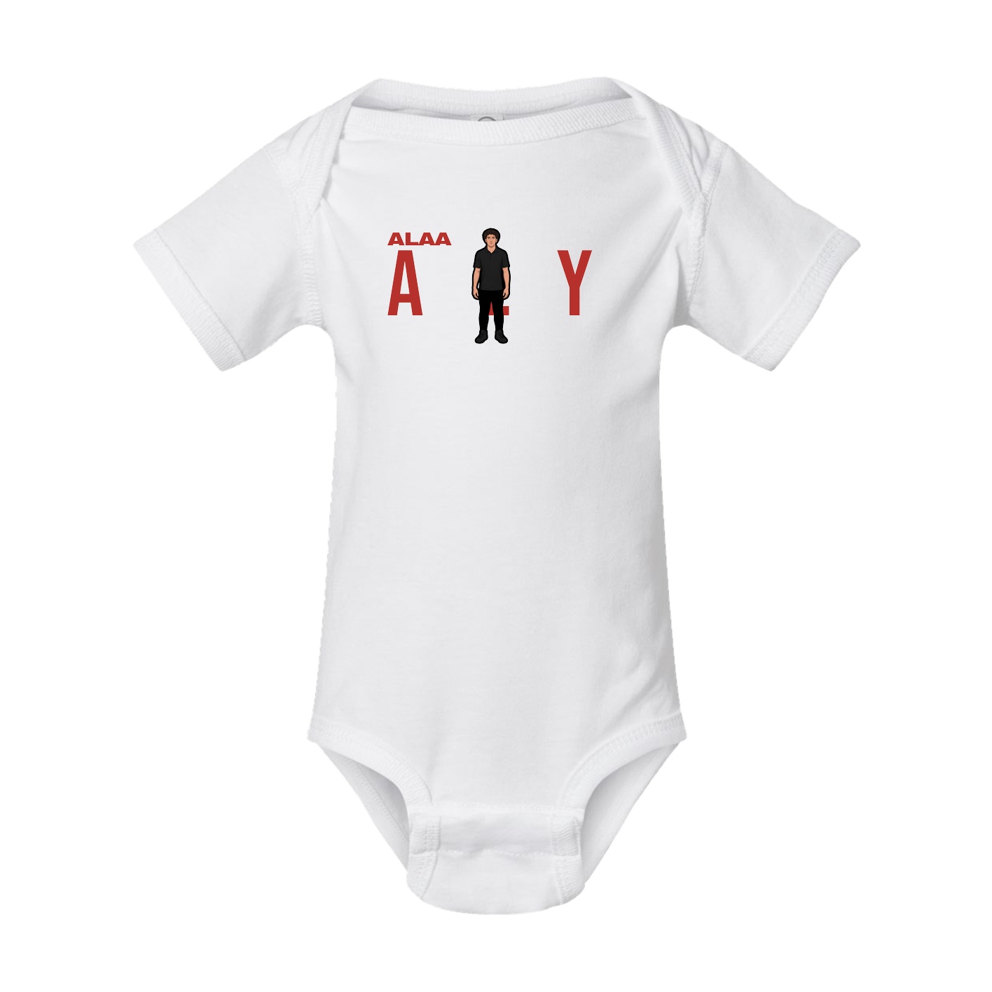 Baby Onesie — Player Name in White