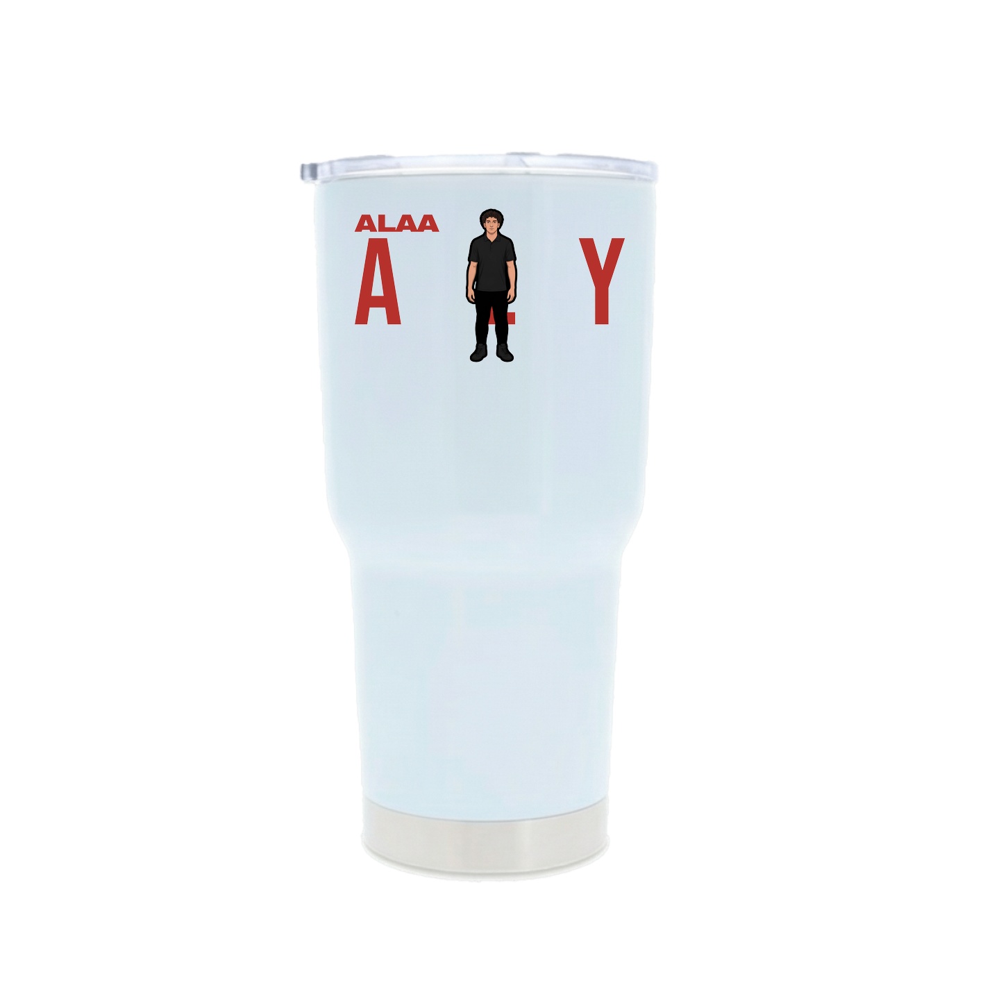 30oz Stainless Steel Tumbler — Player Name in White