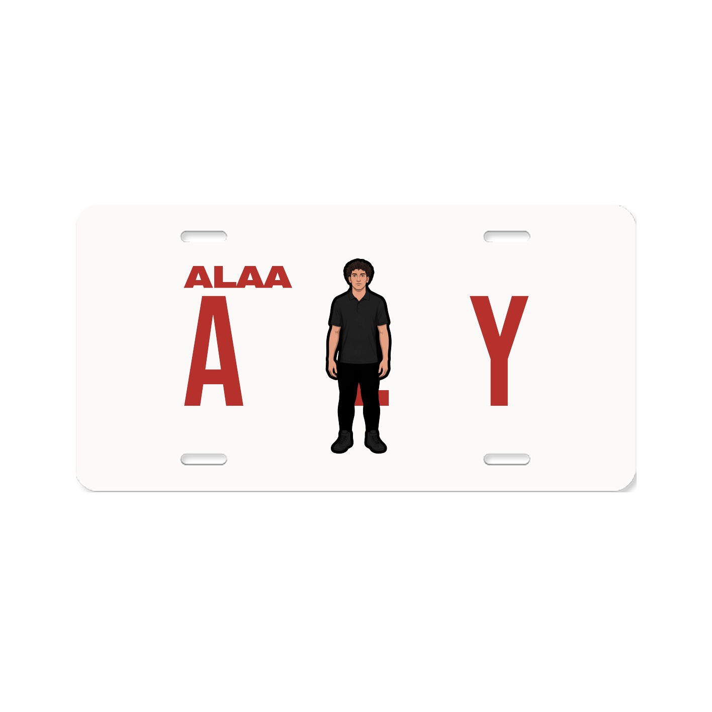 License Plate — Player Name in Classic