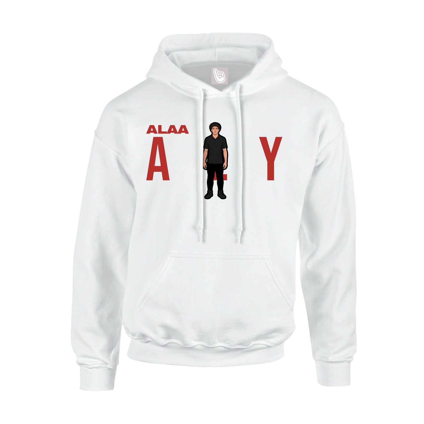Youth Hoodie — Player Name in White