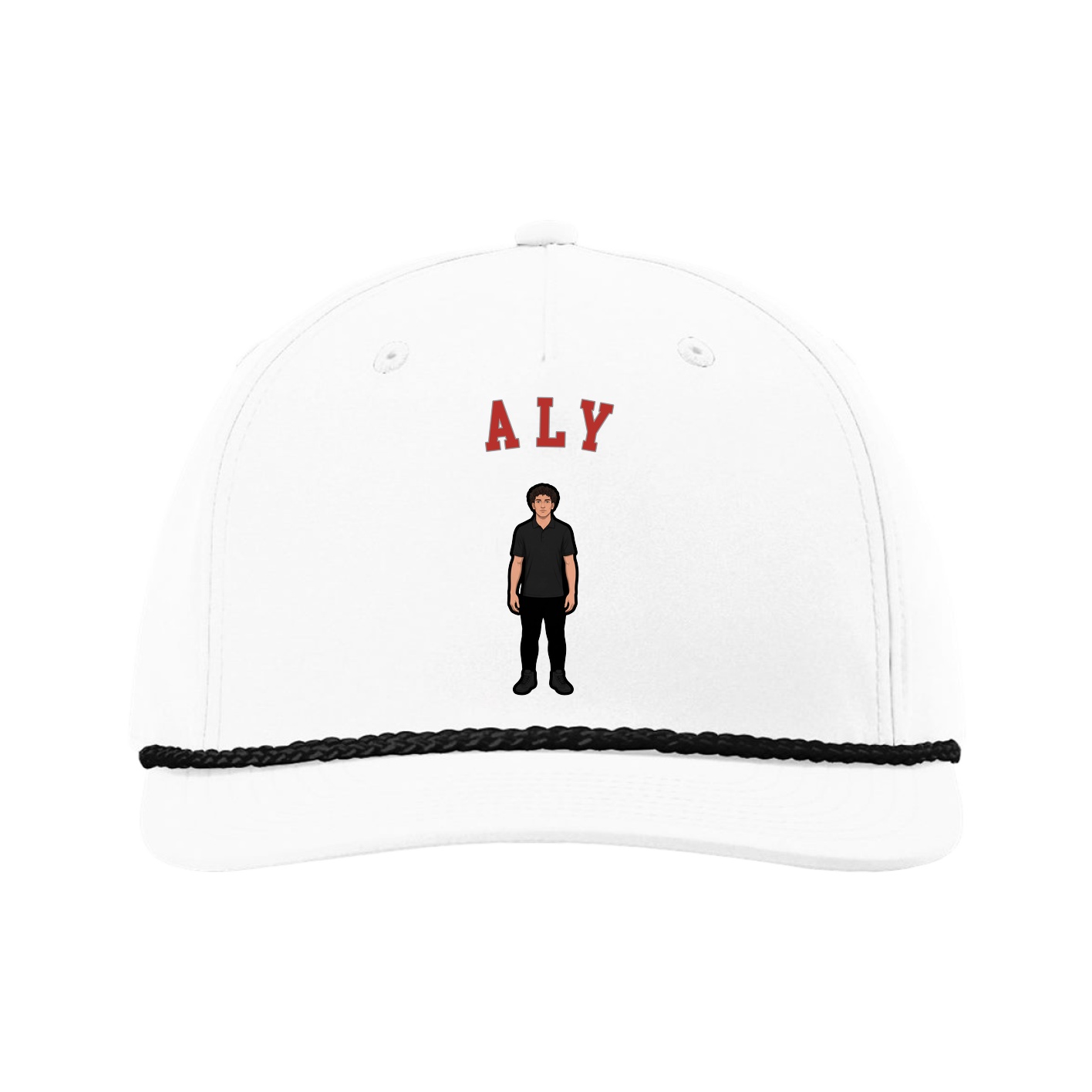 Five-Panel Classic Rope Cap — Shirsey Arch in White