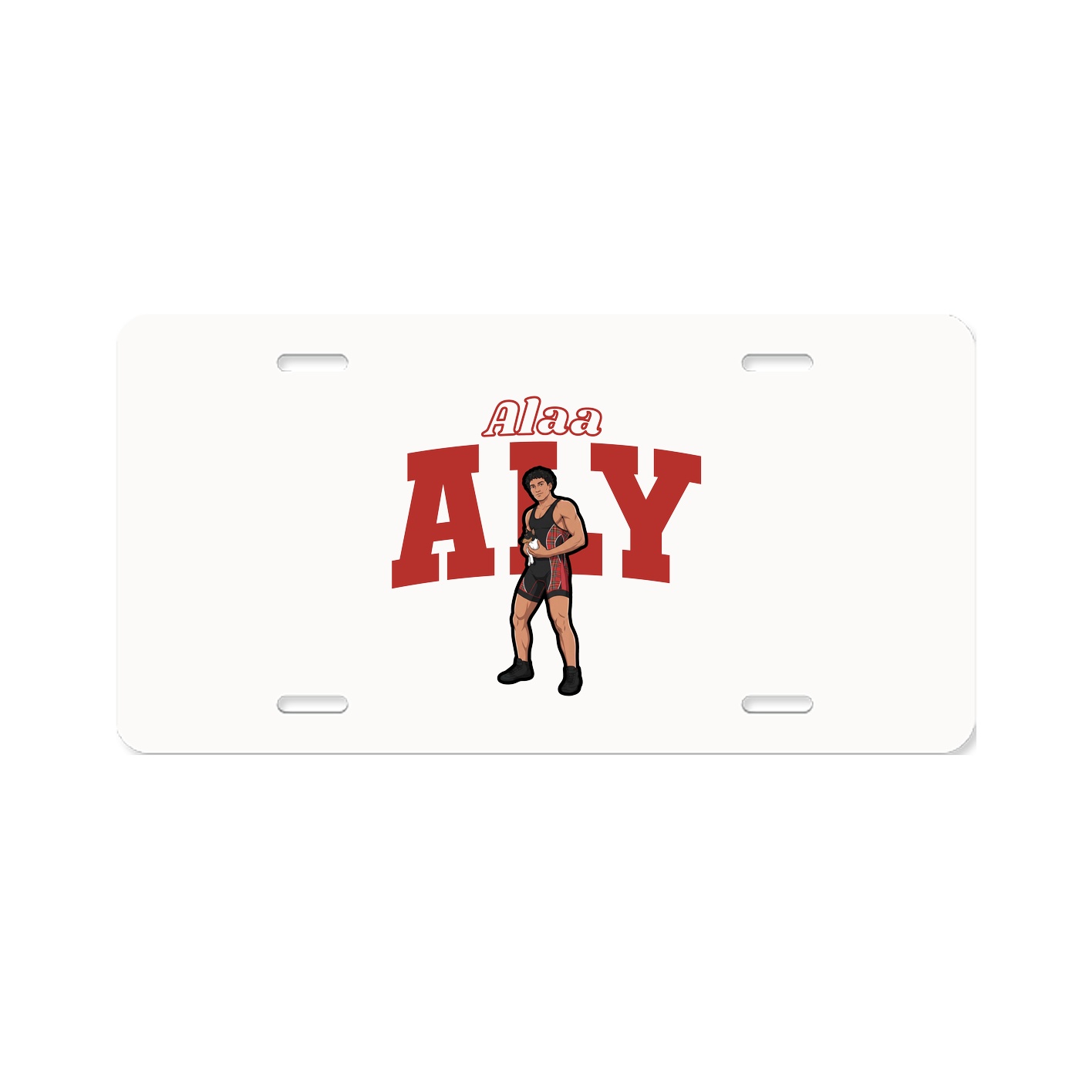 License Plate — Name Arch in Classic