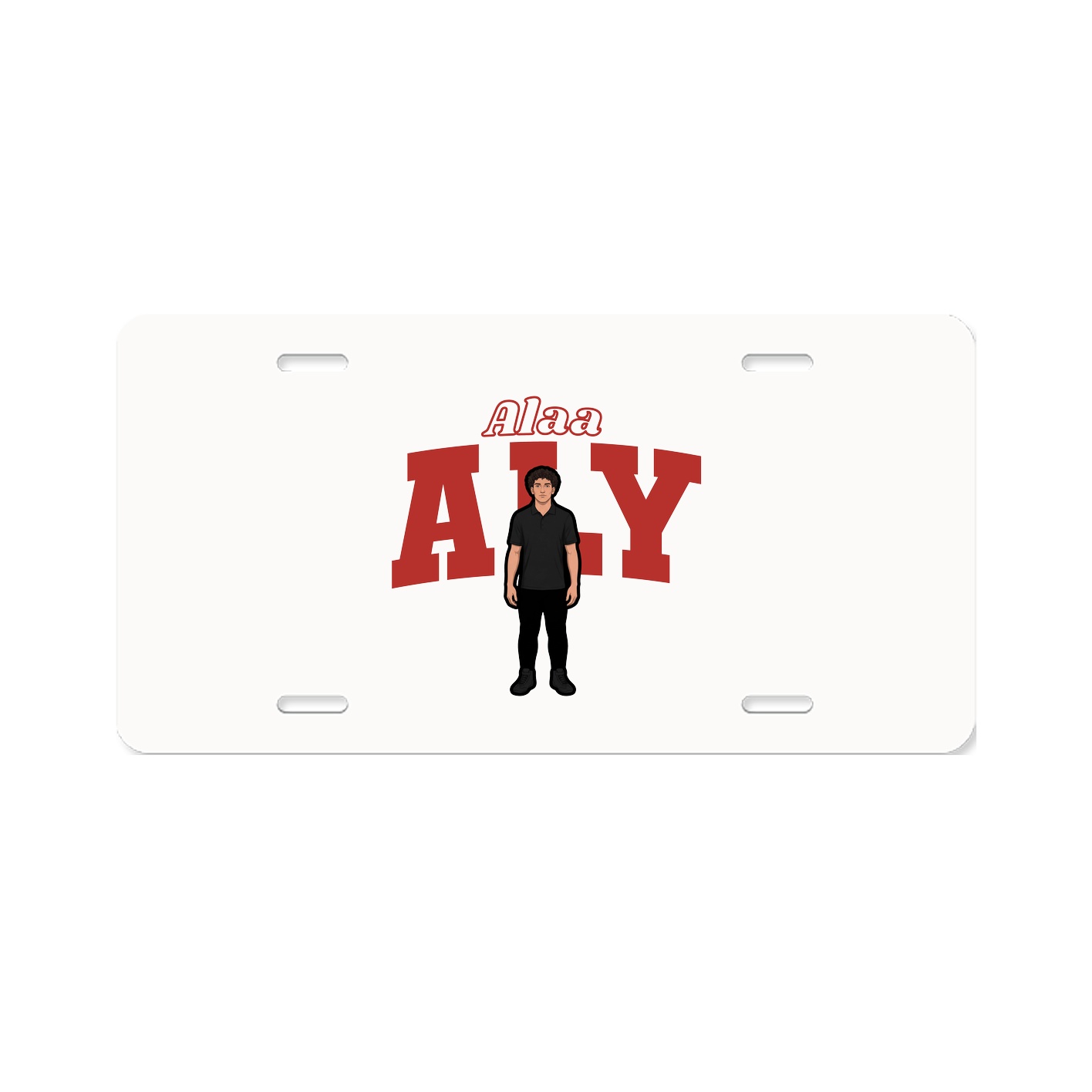 License Plate — Name Arch in Classic