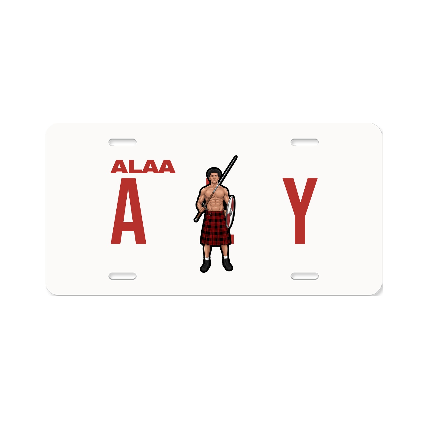 License Plate — Player Name in Classic